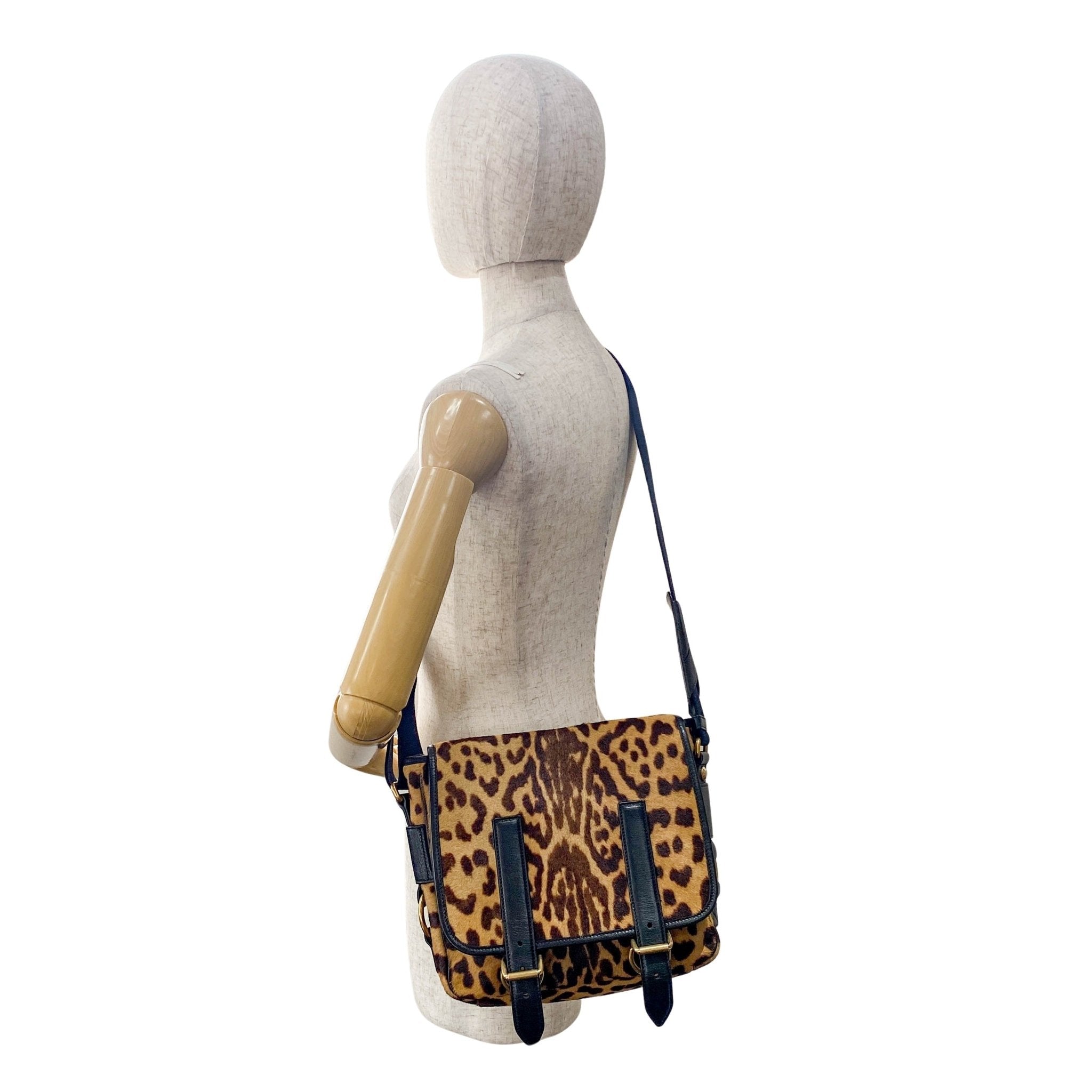 SAINT LAURENT Rive Gauche Colt Leopard Print Crossbody Bag, in , Sold by HIVE PRELOVED - Crossbody bags, Shoulder Bags,