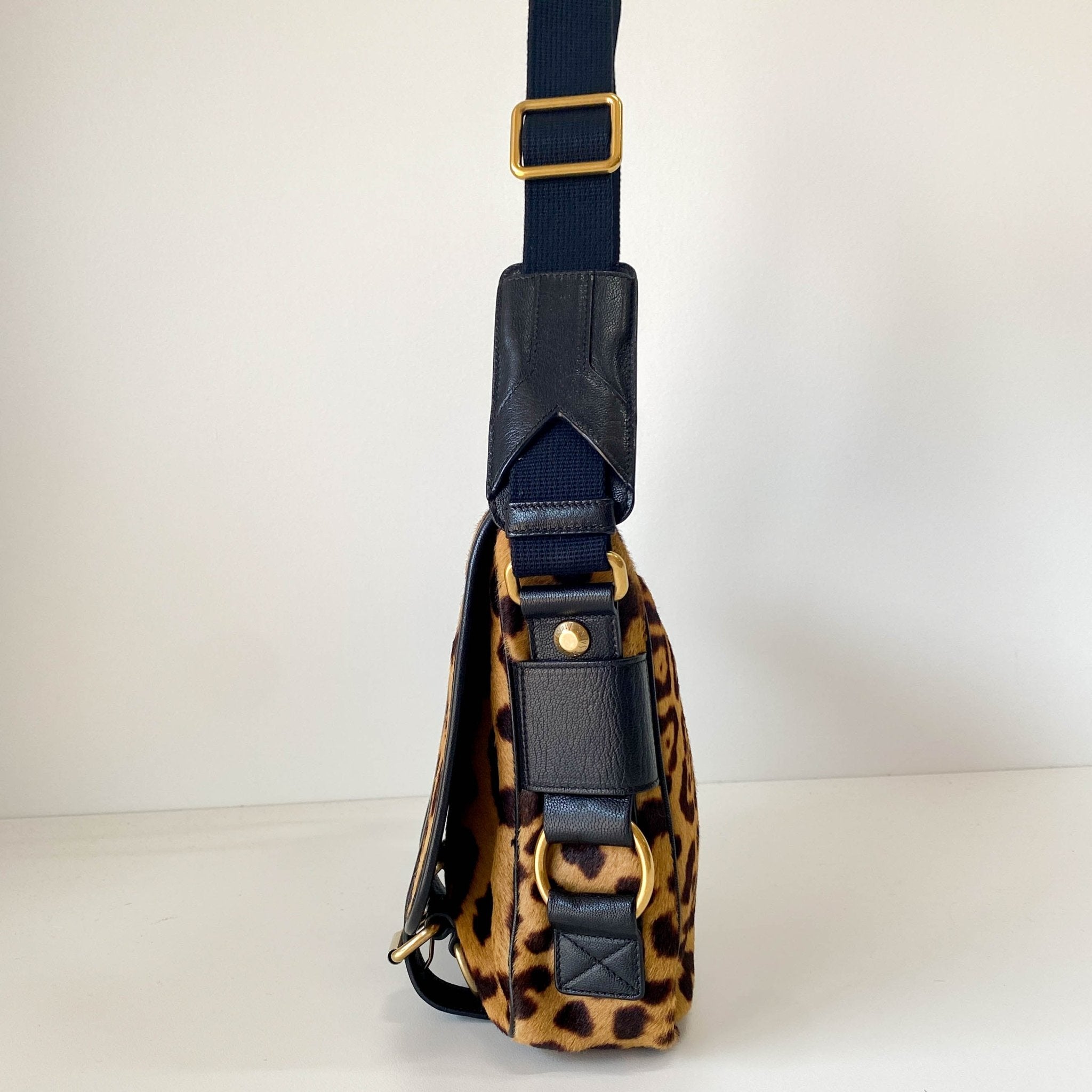 SAINT LAURENT Rive Gauche Colt Leopard Print Crossbody Bag, in , Sold by HIVE PRELOVED - Crossbody bags, Shoulder Bags,