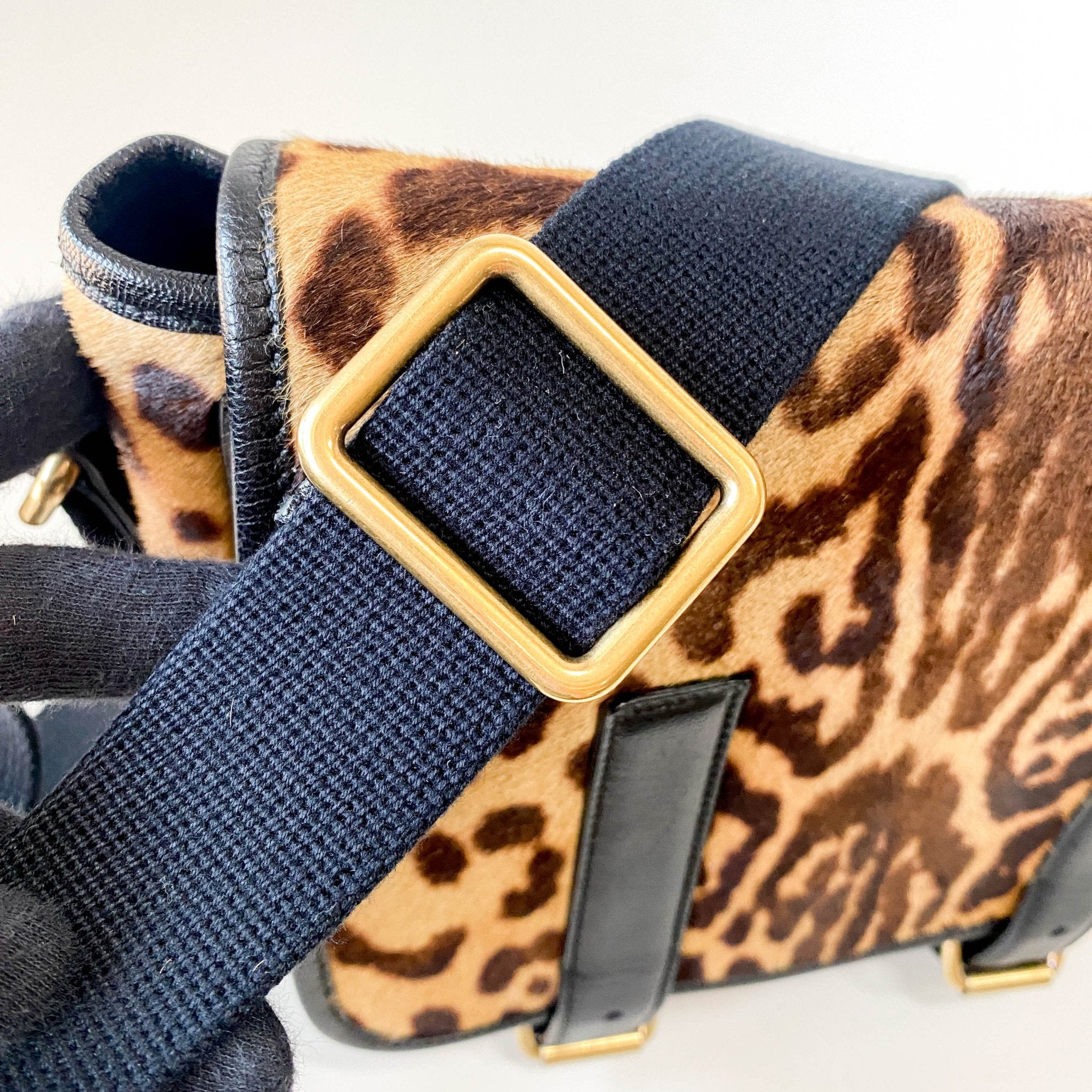 SAINT LAURENT Rive Gauche Colt Leopard Print Crossbody Bag, in , Sold by HIVE PRELOVED - Crossbody bags, Shoulder Bags,