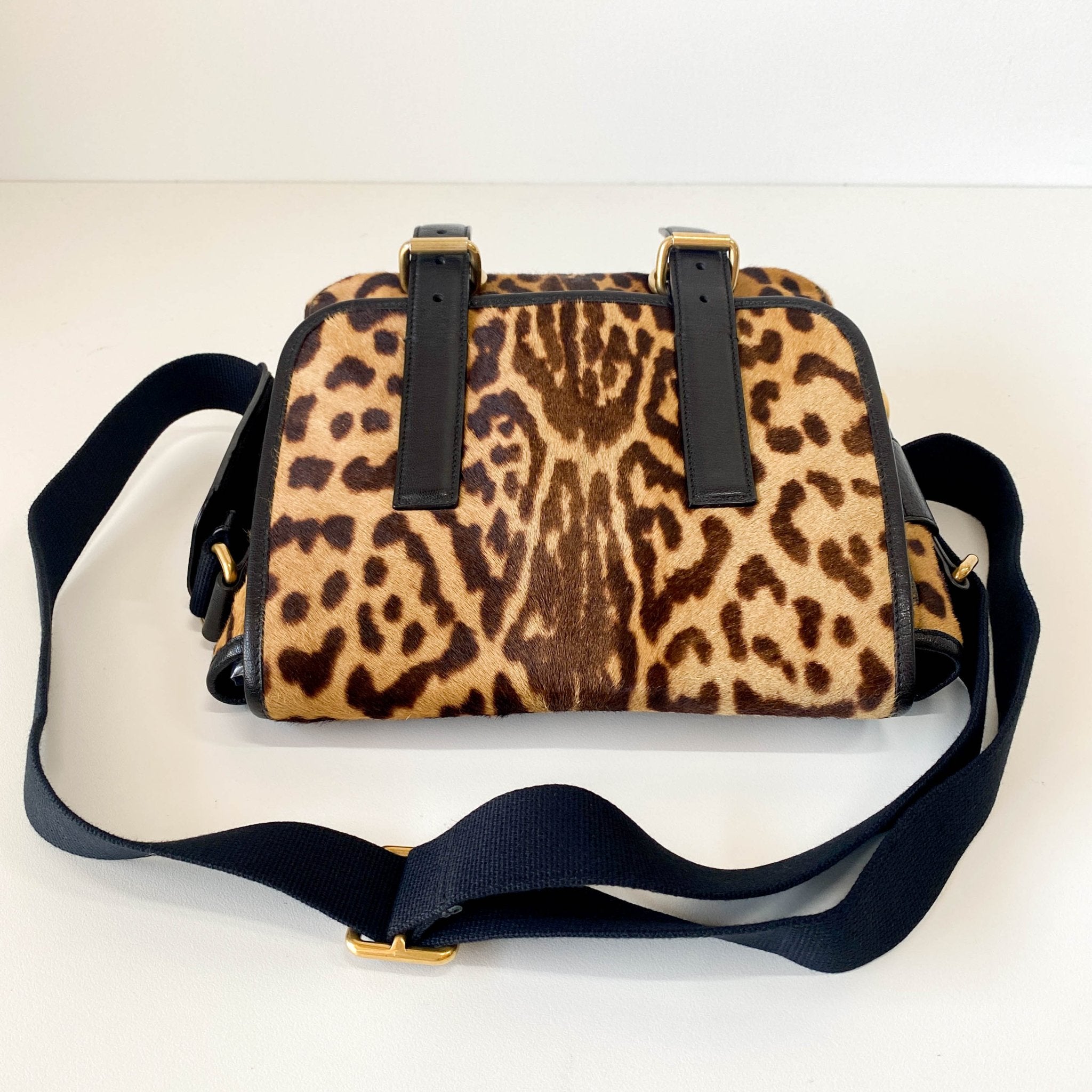 SAINT LAURENT Rive Gauche Colt Leopard Print Crossbody Bag, in , Sold by HIVE PRELOVED - Crossbody bags, Shoulder Bags,