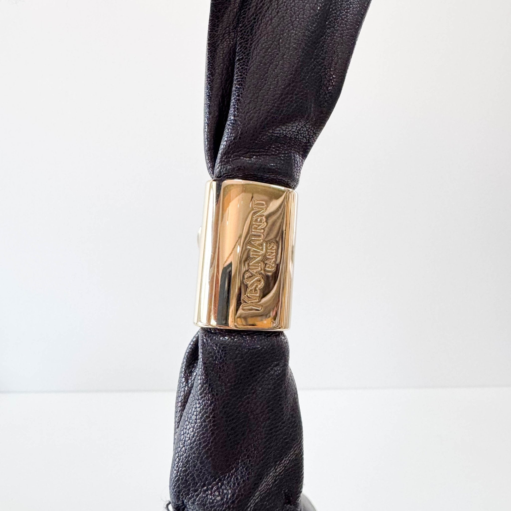 SAINT LAURENT Rive Gauche Fringe Black Leather Shoulder Bag, in , Sold by HIVE PRELOVED - Shoulder Bags, ,