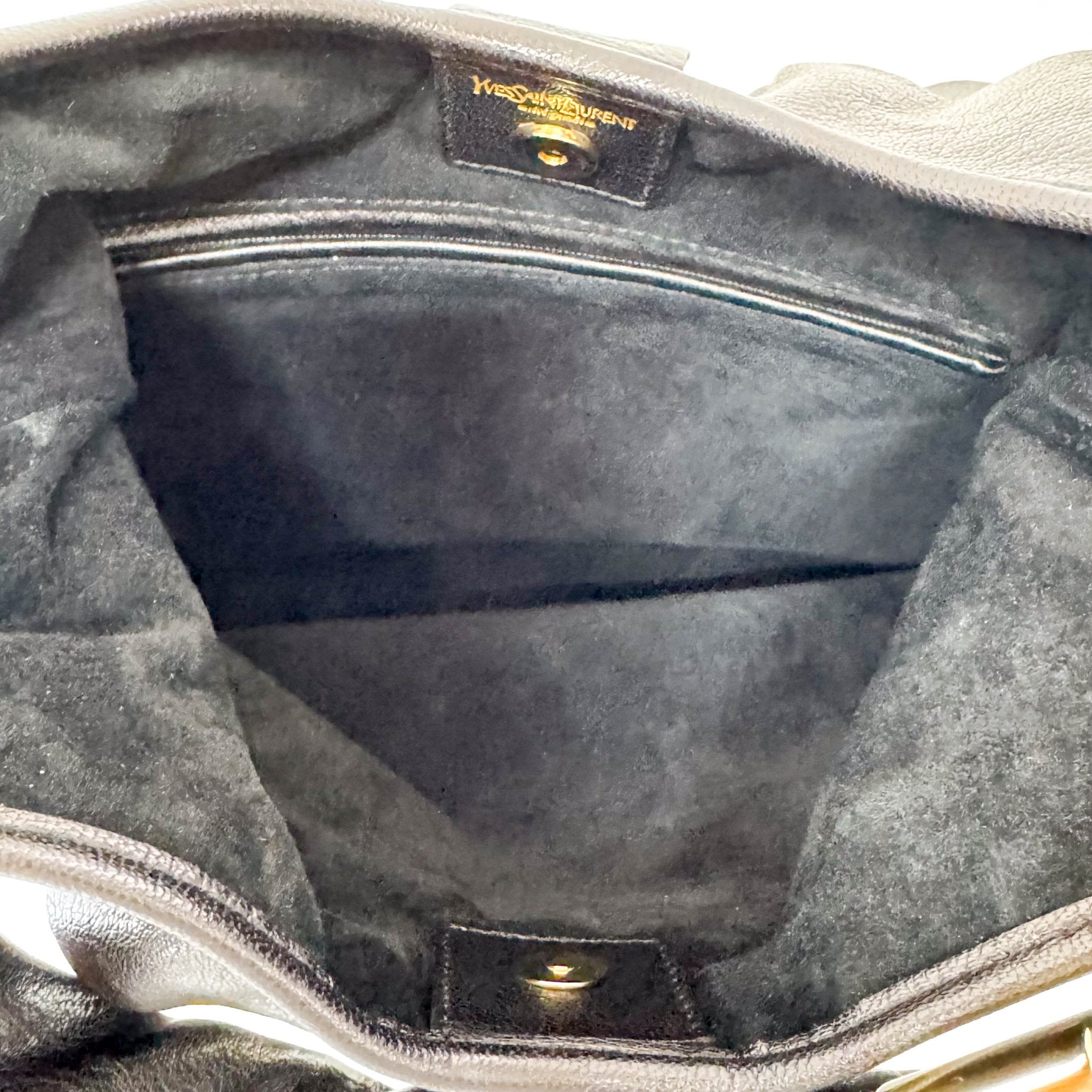 SAINT LAURENT Rive Gauche Fringe Black Leather Shoulder Bag, in , Sold by HIVE PRELOVED - Shoulder Bags, ,