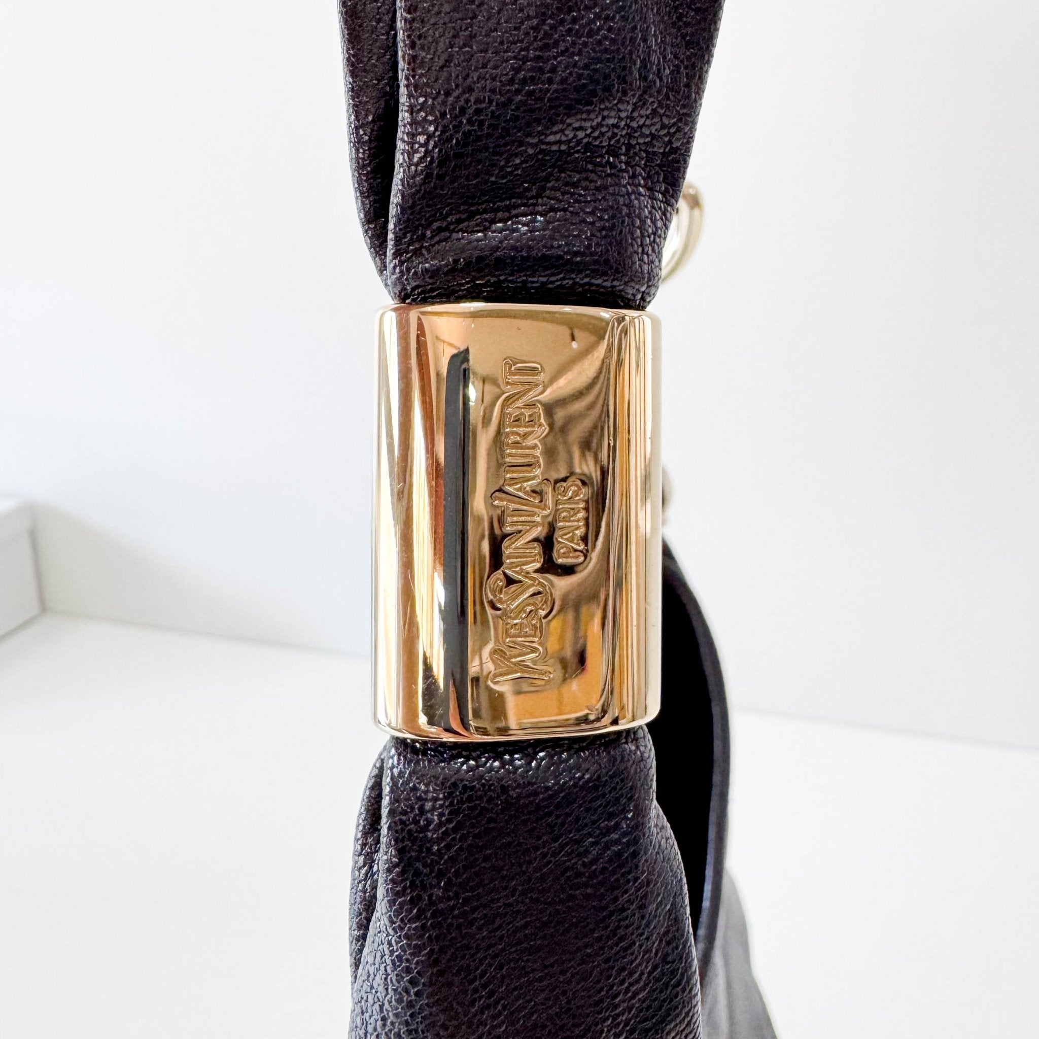 SAINT LAURENT Rive Gauche Fringe Black Leather Shoulder Bag, in , Sold by HIVE PRELOVED - Shoulder Bags, ,