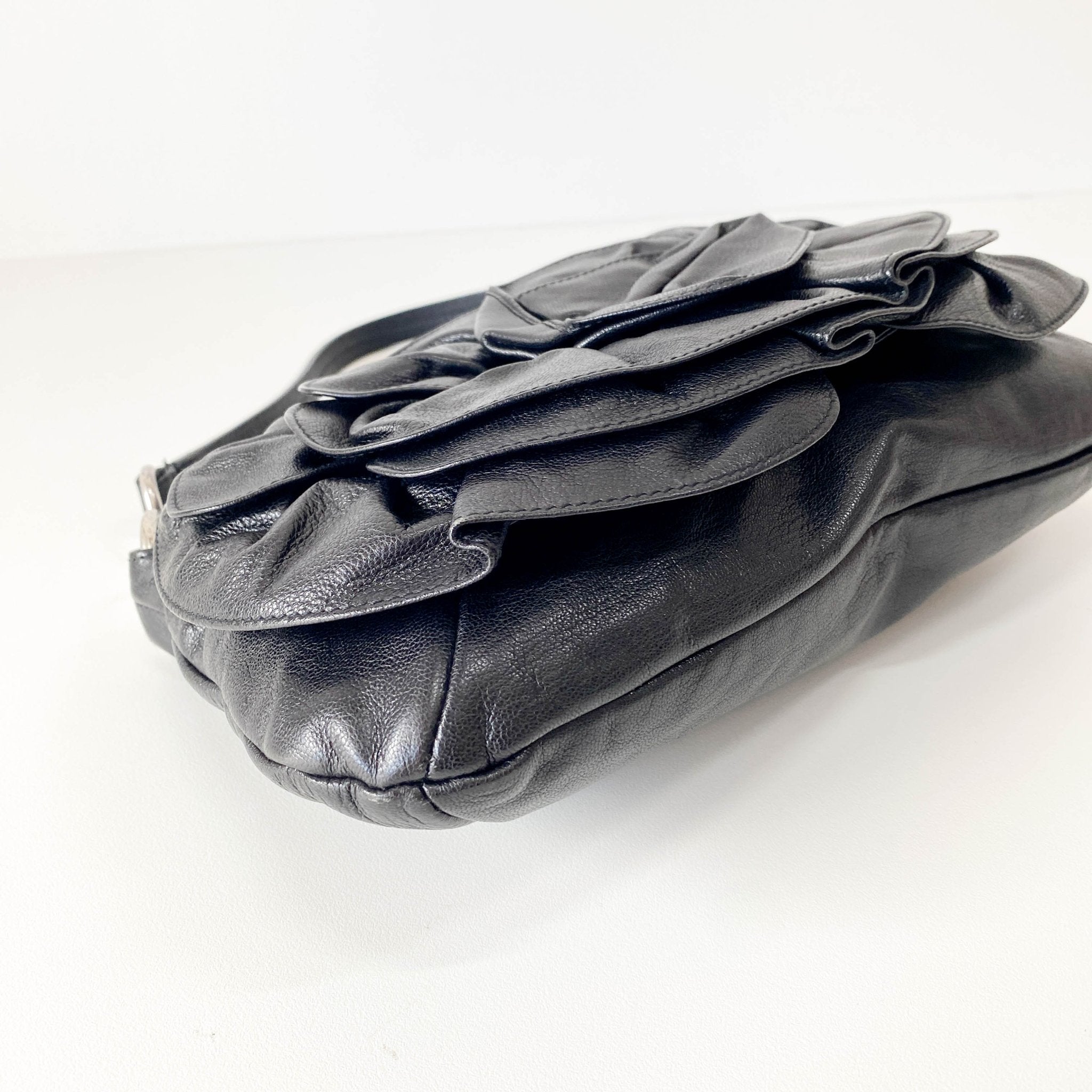 SAINT LAURENT Rive Gauche Leather Black Shoulder Bag, in , Sold by HIVE PRELOVED - Shoulder Bags, ,