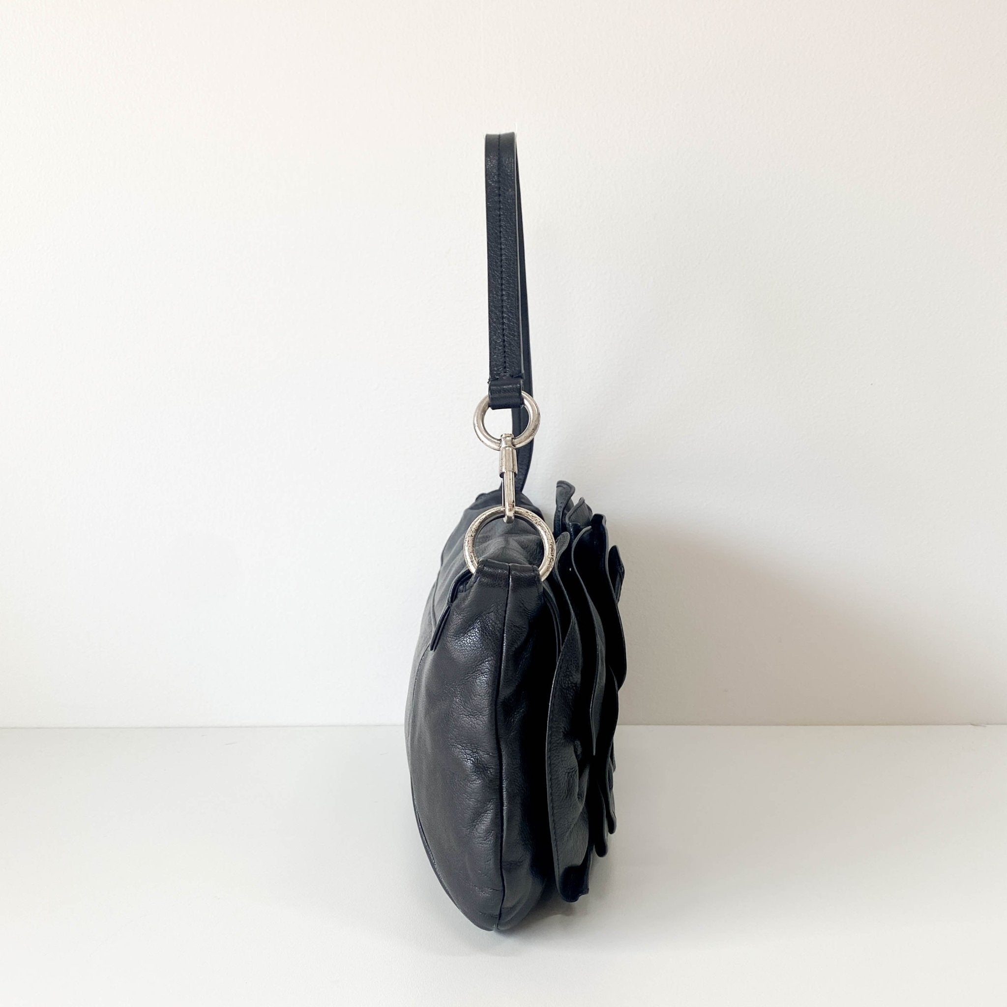 SAINT LAURENT Rive Gauche Leather Black Shoulder Bag, in , Sold by HIVE PRELOVED - Shoulder Bags, ,