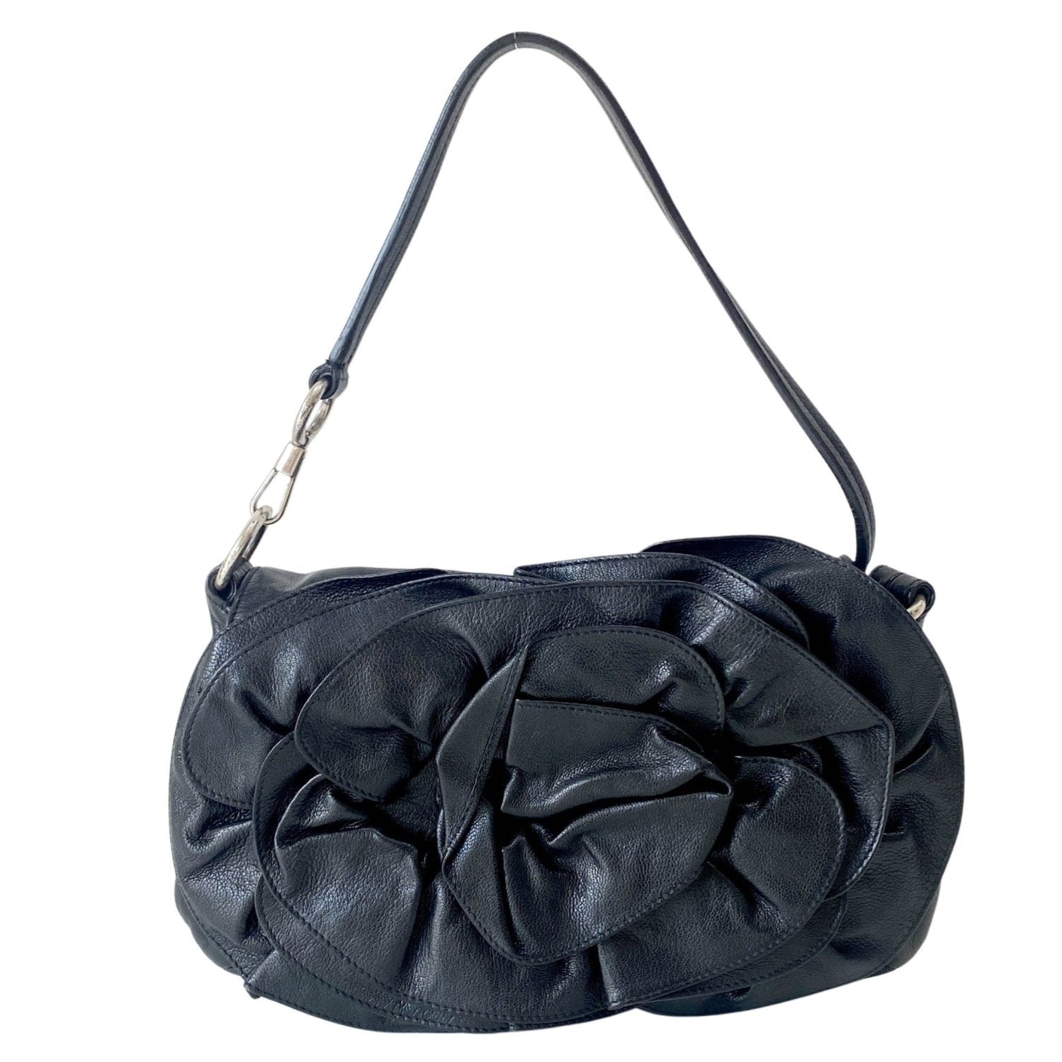 SAINT LAURENT Rive Gauche Leather Black Shoulder Bag, in , Sold by HIVE PRELOVED - Shoulder Bags, ,