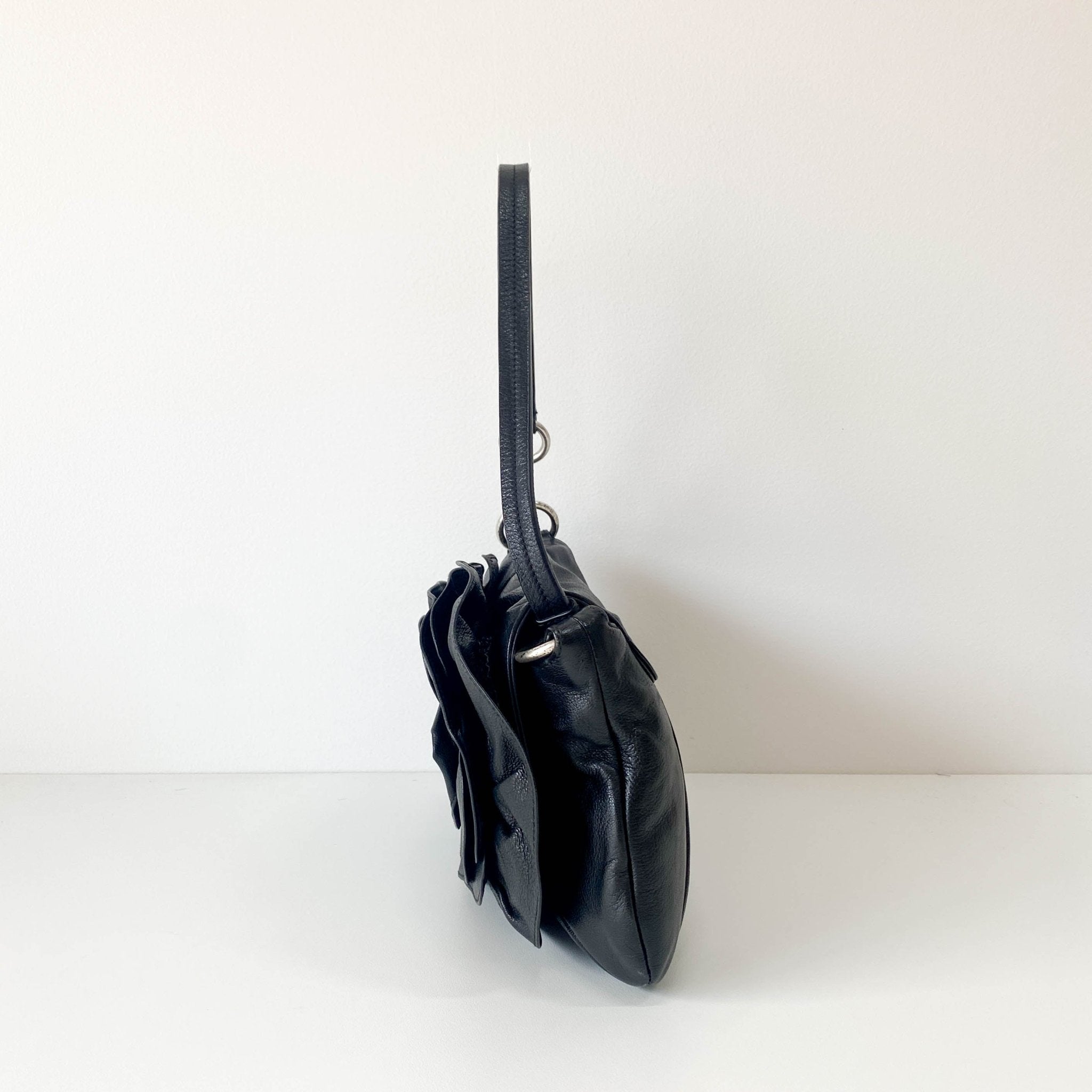 SAINT LAURENT Rive Gauche Leather Black Shoulder Bag, in , Sold by HIVE PRELOVED - Shoulder Bags, ,