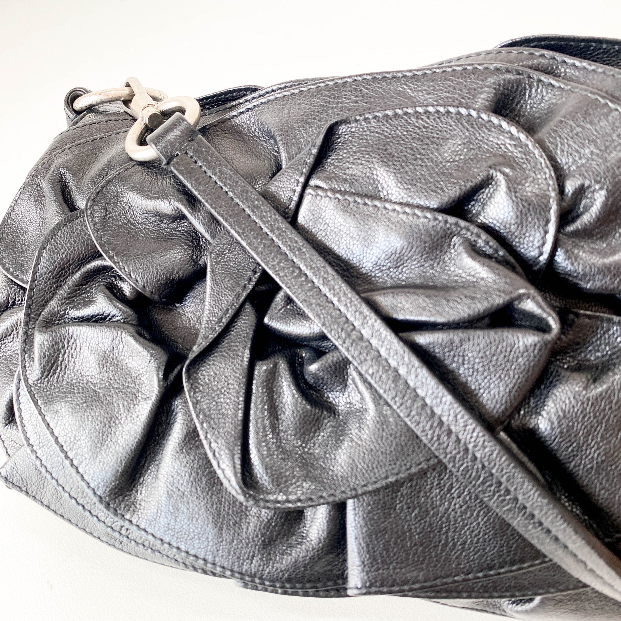 SAINT LAURENT Rive Gauche Leather Black Shoulder Bag, in , Sold by HIVE PRELOVED - Shoulder Bags, ,