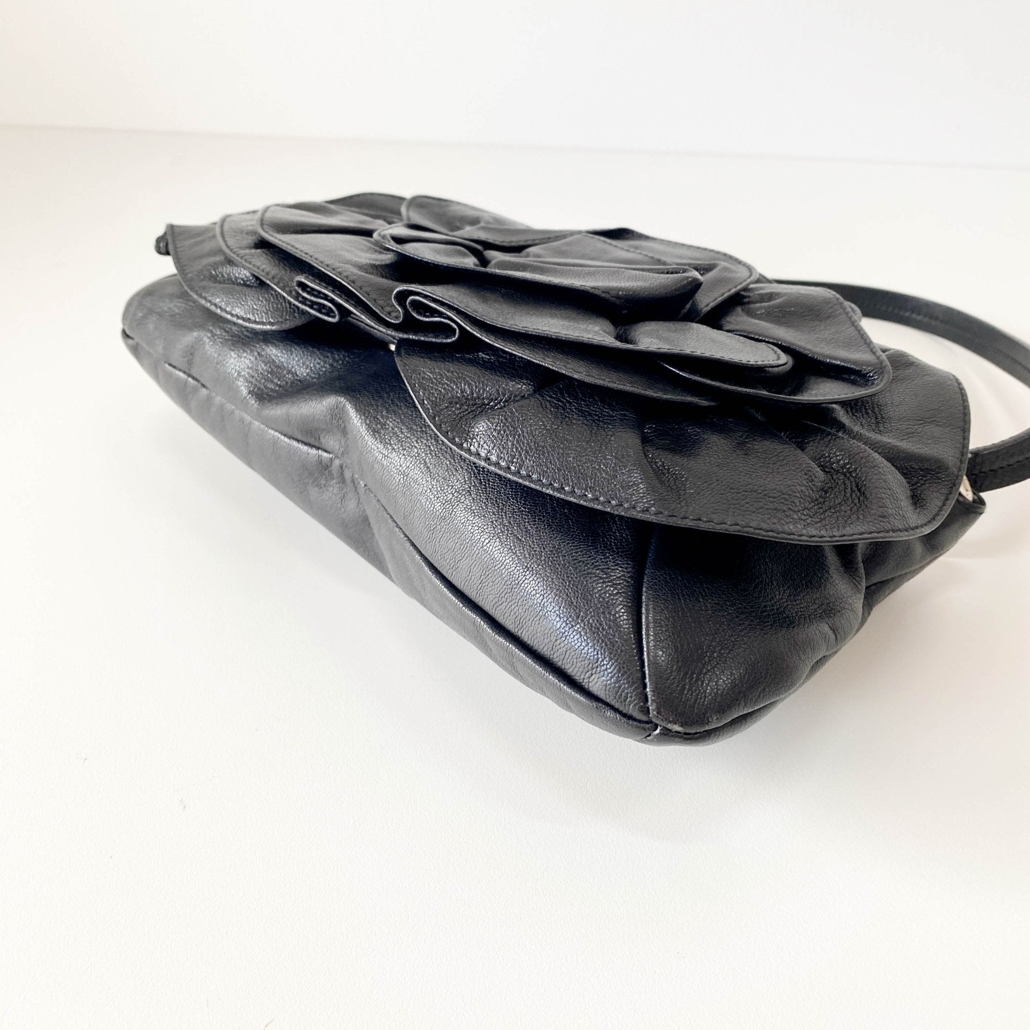 SAINT LAURENT Rive Gauche Leather Black Shoulder Bag, in , Sold by HIVE PRELOVED - Shoulder Bags, ,