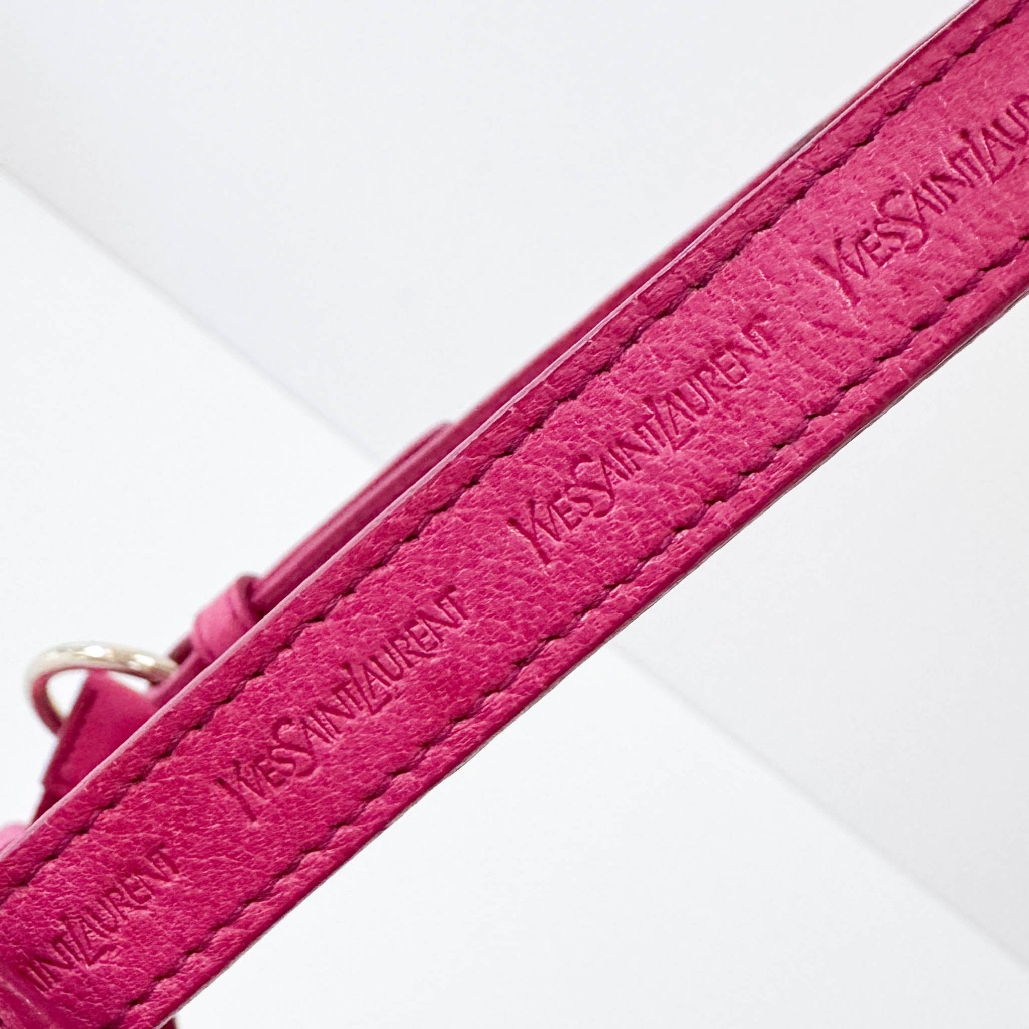 SAINT LAURENT Rive Gauche Pink Fringe Leather Mini Shoulder Bag, in , Sold by HIVE PRELOVED - Shoulder Bags, ,