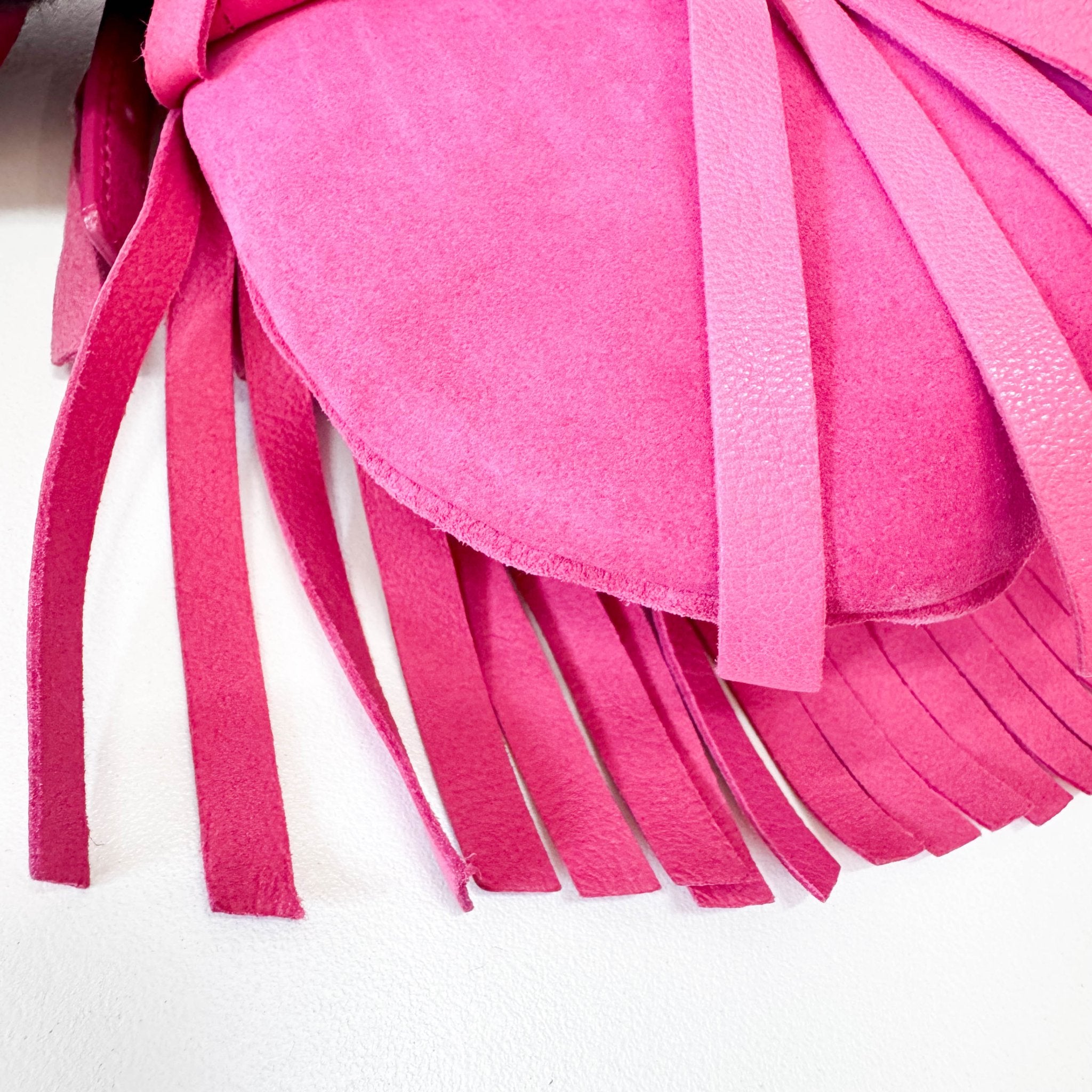 SAINT LAURENT Rive Gauche Pink Fringe Leather Mini Shoulder Bag, in , Sold by HIVE PRELOVED - Shoulder Bags, ,