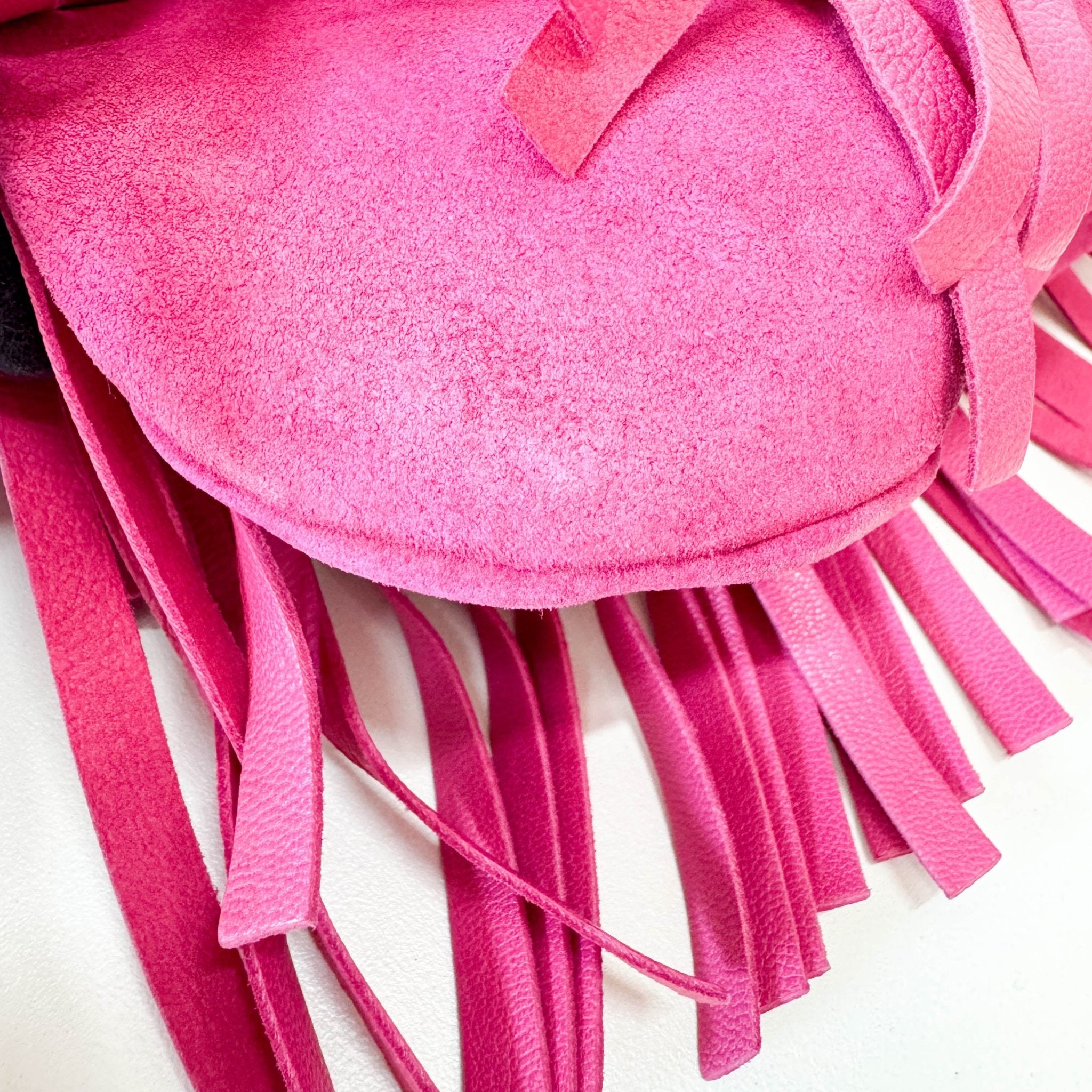SAINT LAURENT Rive Gauche Pink Fringe Leather Mini Shoulder Bag, in , Sold by HIVE PRELOVED - Shoulder Bags, ,