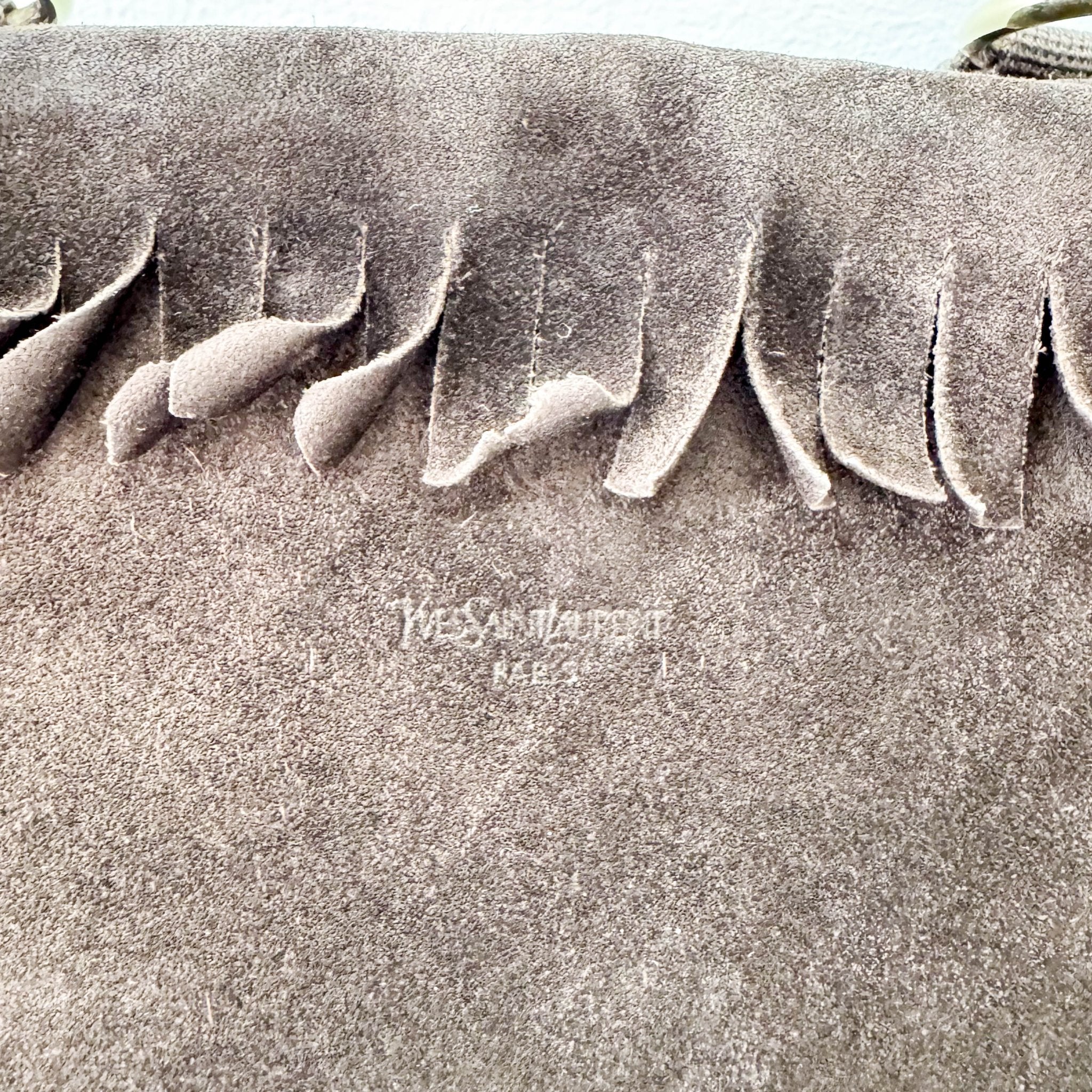 SAINT LAURENT Rive Gauche Suede Fringe Details Tote Shoulder Bag, in , Sold by HIVE PRELOVED - Shoulder Bags, ,