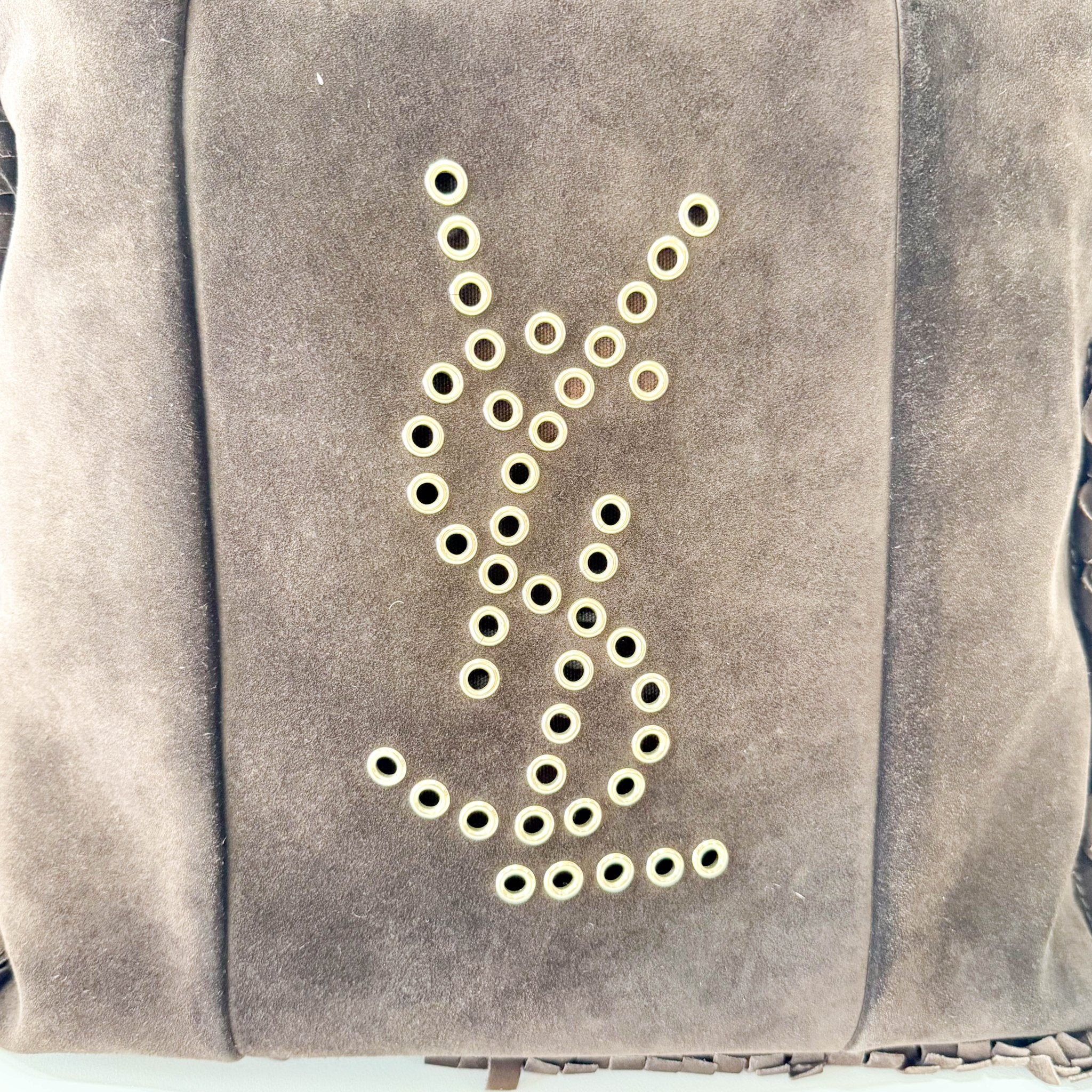 SAINT LAURENT Rive Gauche Suede Fringe Details Tote Shoulder Bag, in , Sold by HIVE PRELOVED - Shoulder Bags, ,