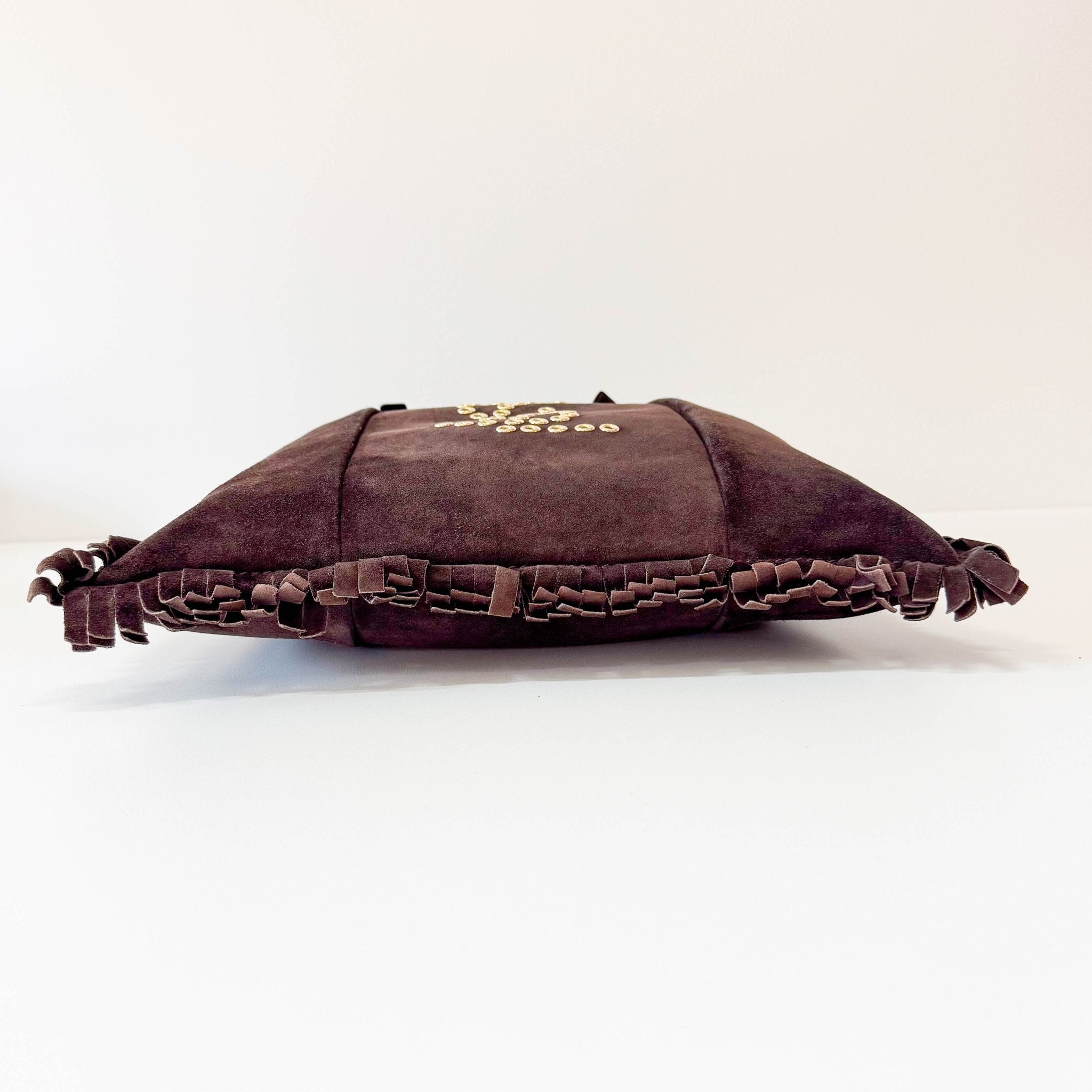 SAINT LAURENT Rive Gauche Suede Fringe Details Tote Shoulder Bag, in , Sold by HIVE PRELOVED - Shoulder Bags, ,