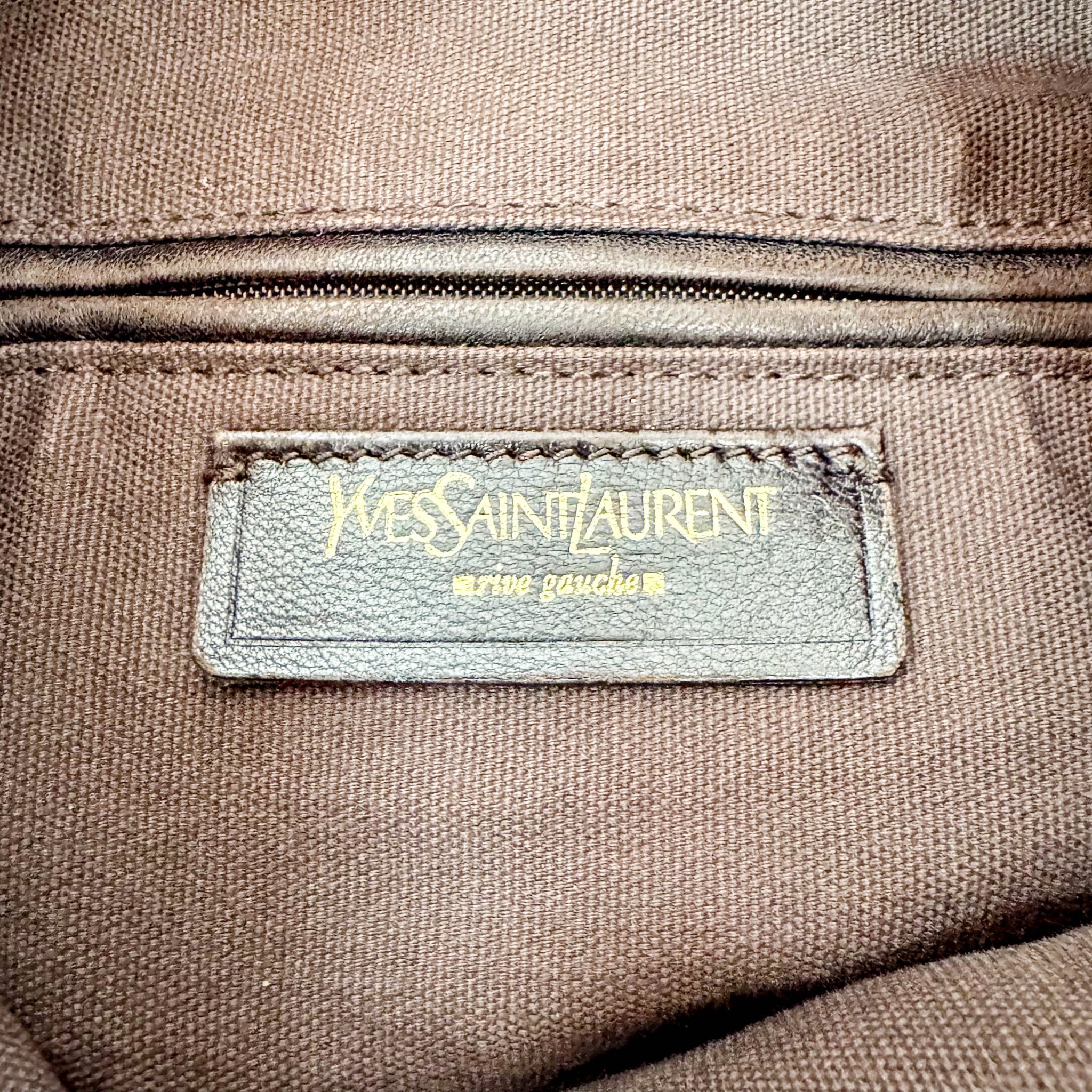 SAINT LAURENT Rive Gauche Suede Fringe Details Tote Shoulder Bag, in , Sold by HIVE PRELOVED - Shoulder Bags, ,