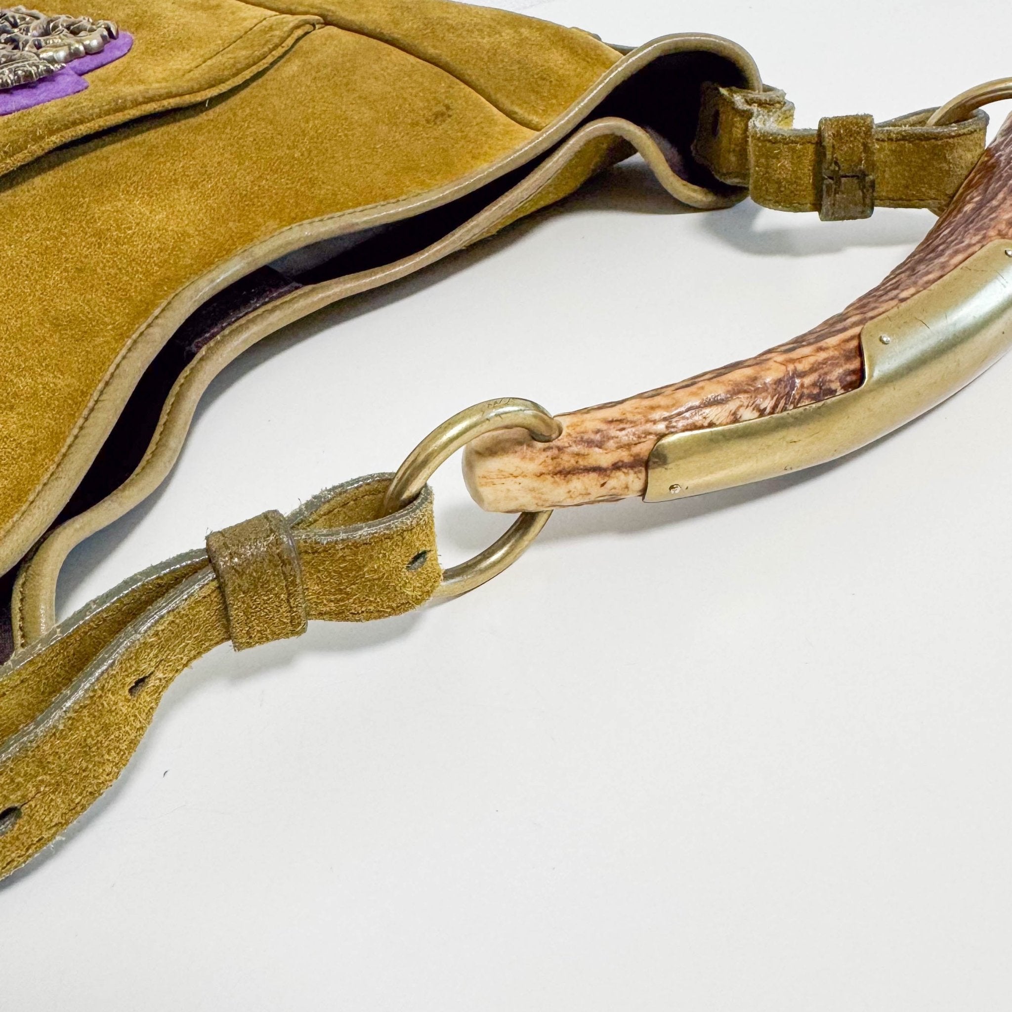 SAINT LAURENT Saint Laurent Paris Green Suede Small Mombasa Hobo Shoulder Bag, in , Sold by HIVE PRELOVED - Shoulder Bags, ,