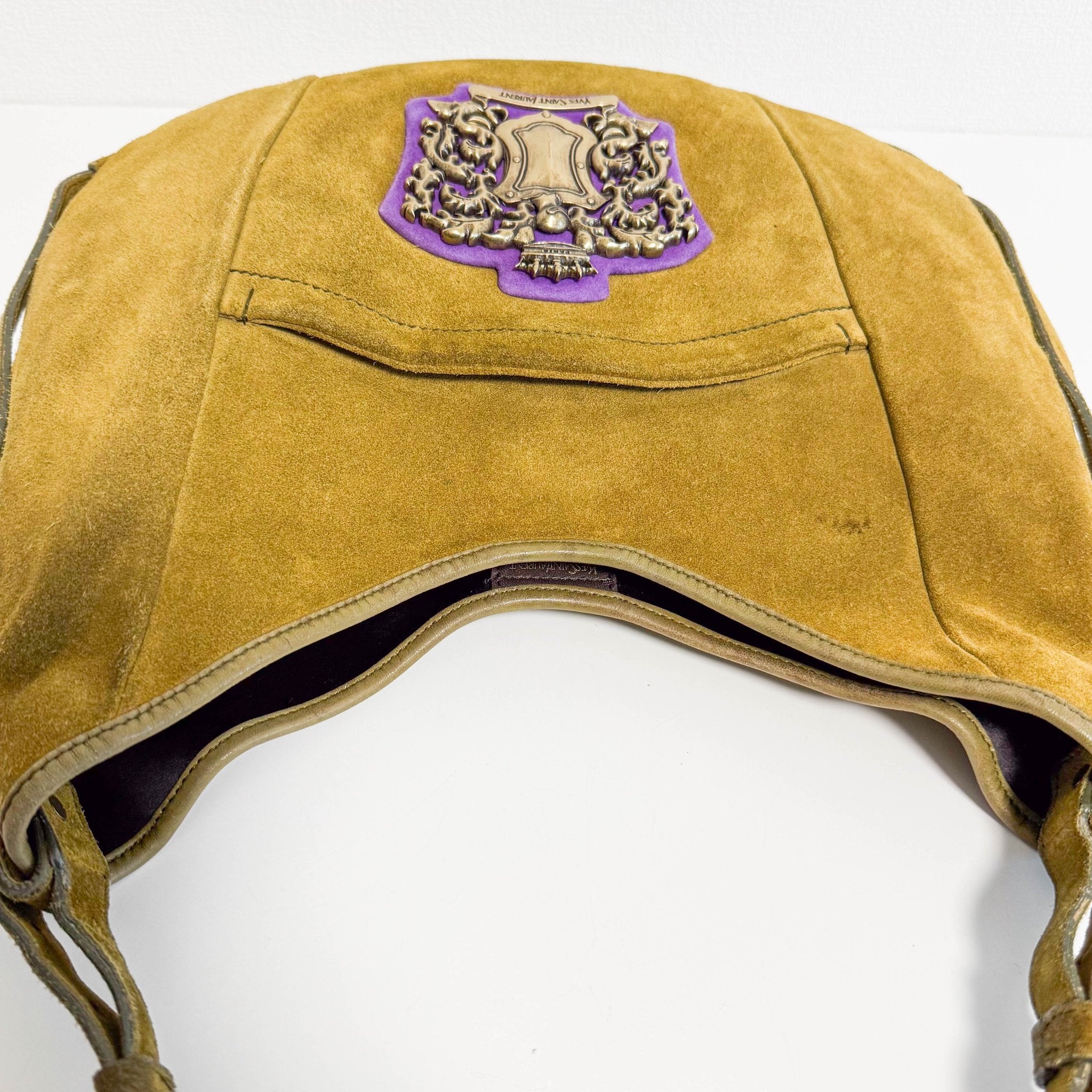 SAINT LAURENT Saint Laurent Paris Green Suede Small Mombasa Hobo Shoulder Bag, in , Sold by HIVE PRELOVED - Shoulder Bags, ,