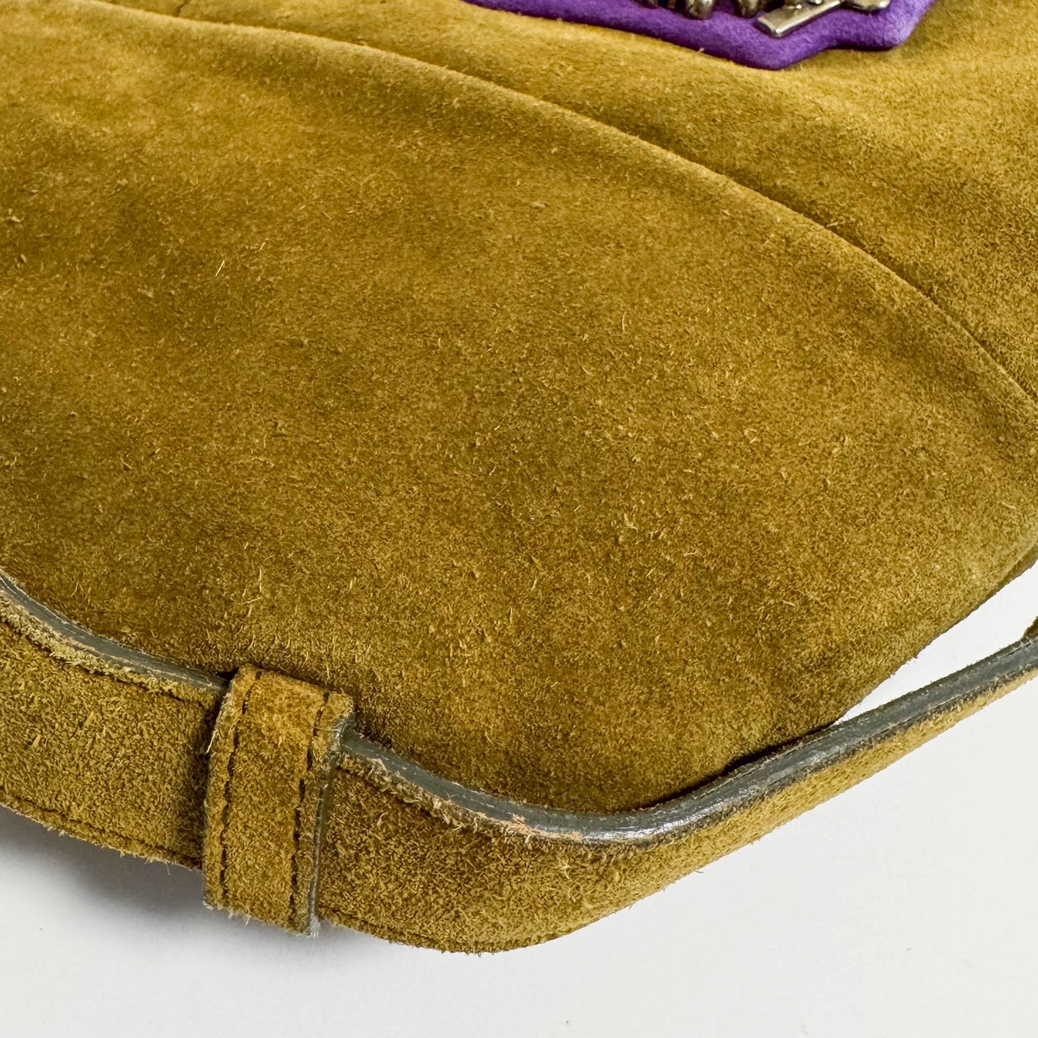 SAINT LAURENT Saint Laurent Paris Green Suede Small Mombasa Hobo Shoulder Bag, in , Sold by HIVE PRELOVED - Shoulder Bags, ,