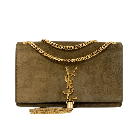 SAINT LAURENT Saint Laurent Paris Kate Brown Suede Shoulder Bag, in , Sold by HIVE PRELOVED - Shoulder Bags, ,