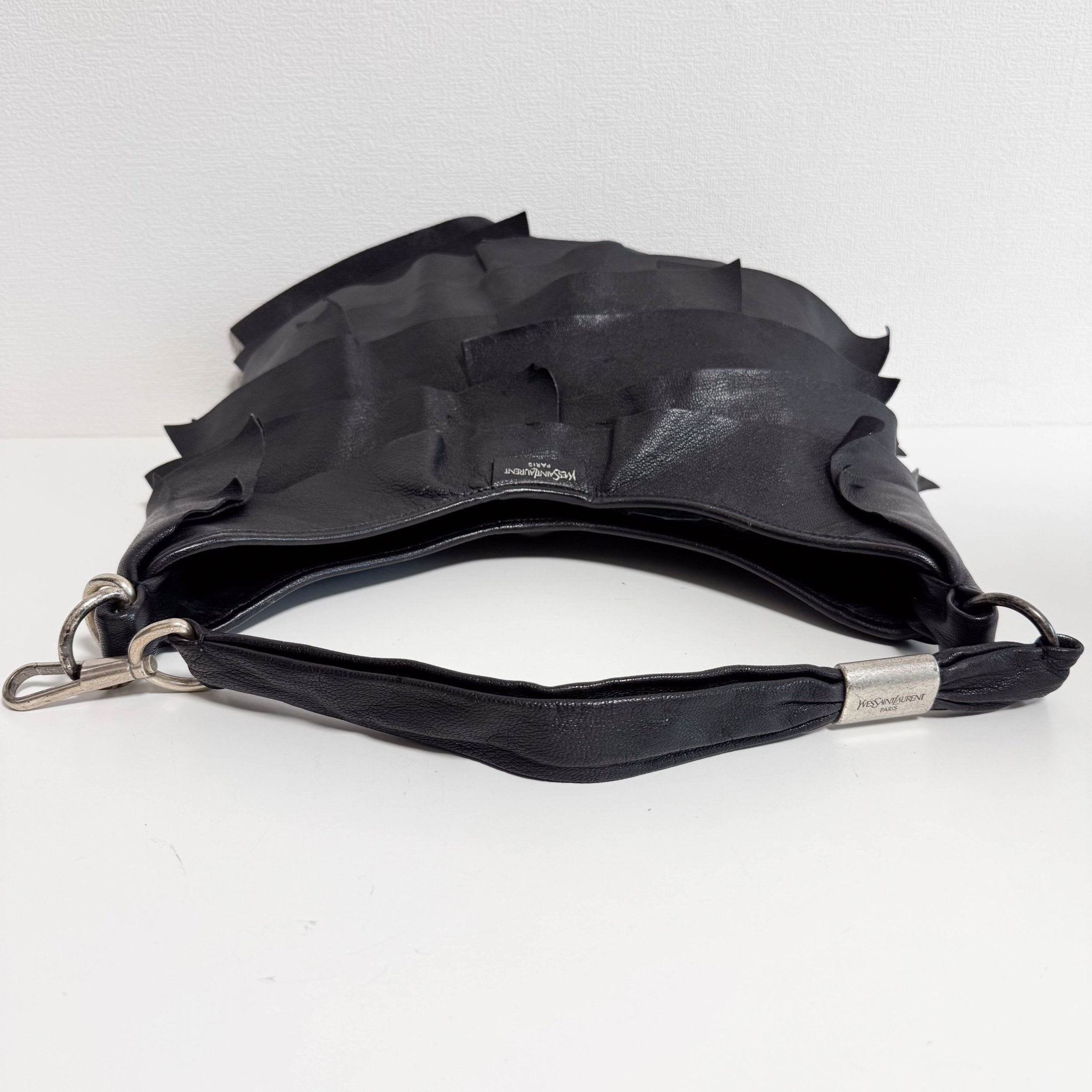 SAINT LAURENT Saint - Tropez Frill Shoulder Bag Black, in , Sold by HIVE PRELOVED - Shoulder Bags, ,