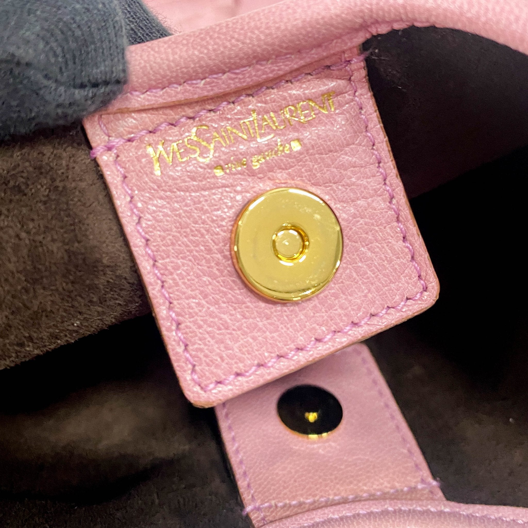 SAINT LAURENT Saint Tropez Rosé Pink Suede Handle Bag, in , Sold by HIVE PRELOVED - Handle Bags, ,