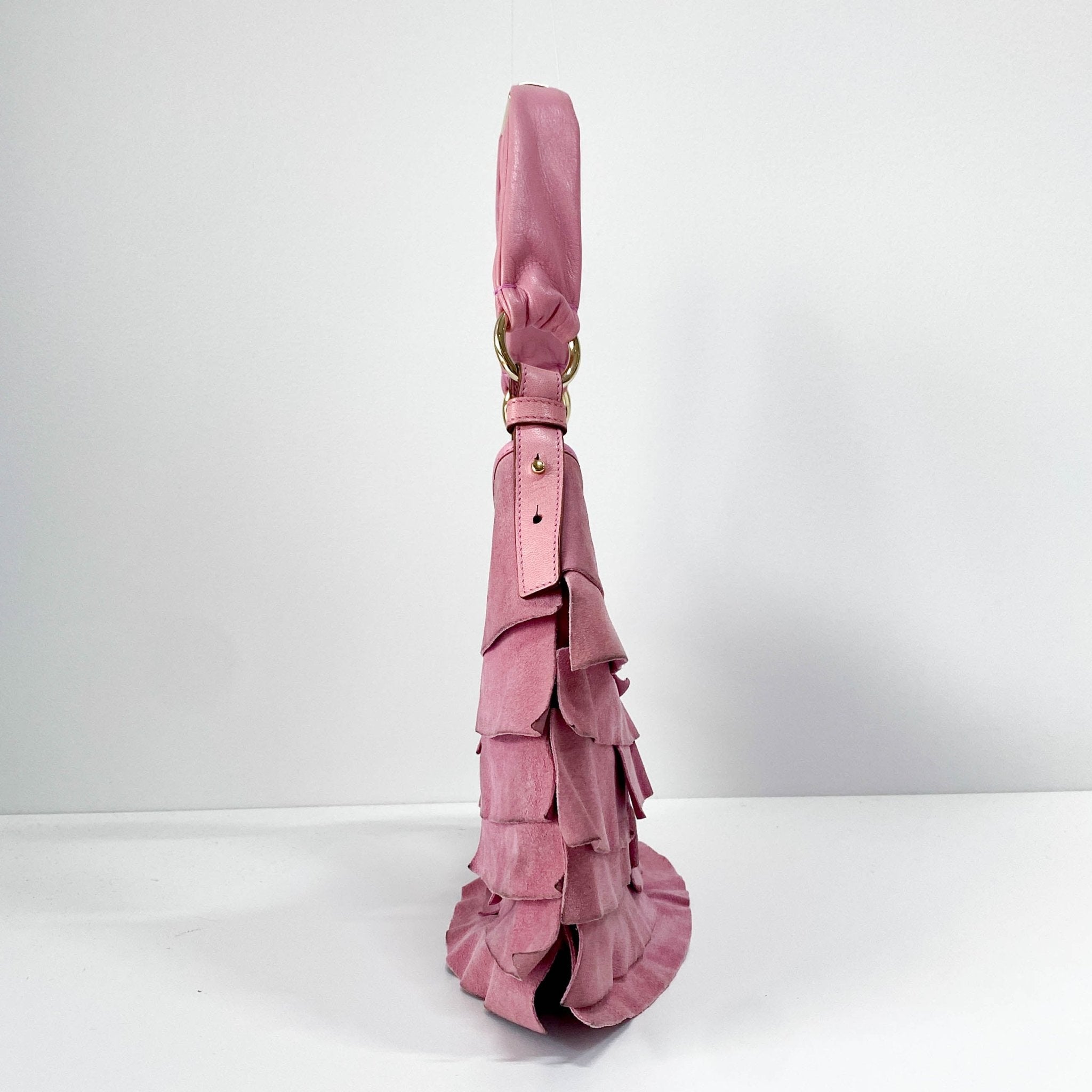 SAINT LAURENT Saint Tropez Rosé Pink Suede Handle Bag, in , Sold by HIVE PRELOVED - Handle Bags, ,