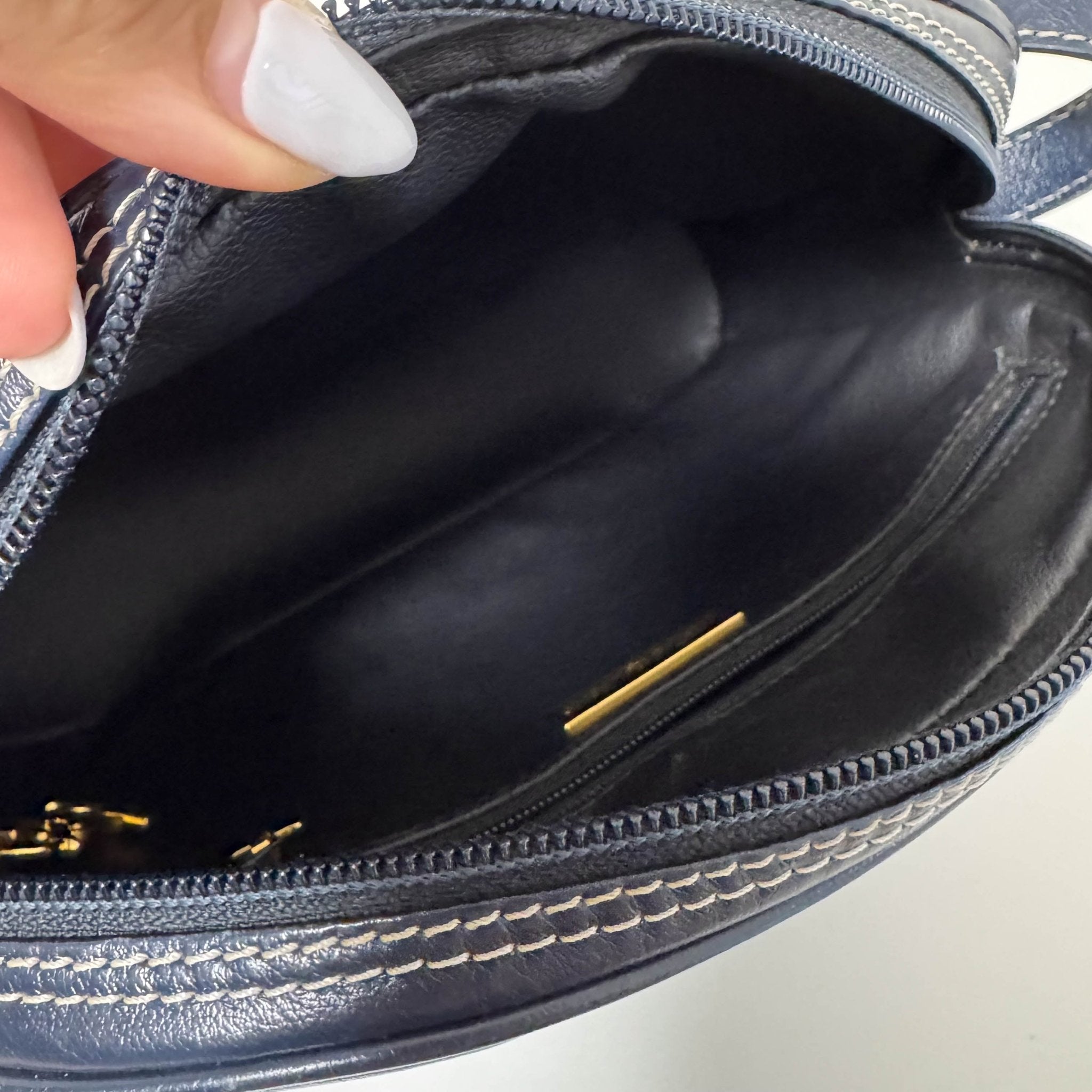 SAINT LAURENT Vintage Dome Dark Navy Shoulder Bag, in , Sold by HIVE PRELOVED - Shoulder Bags, ,