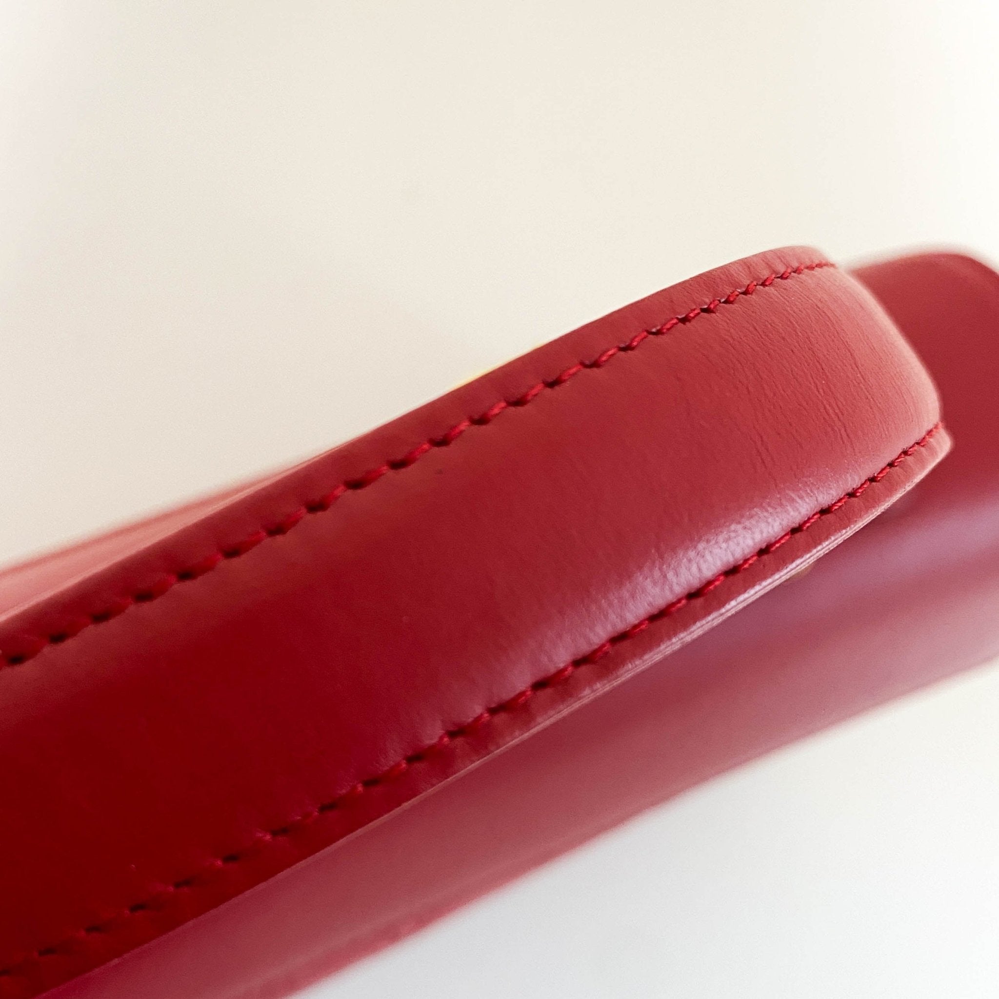 SAINT LAURENT Vintage YSL Red Leather Handbag, in , Sold by HIVE PRELOVED - Handle Bags, ,