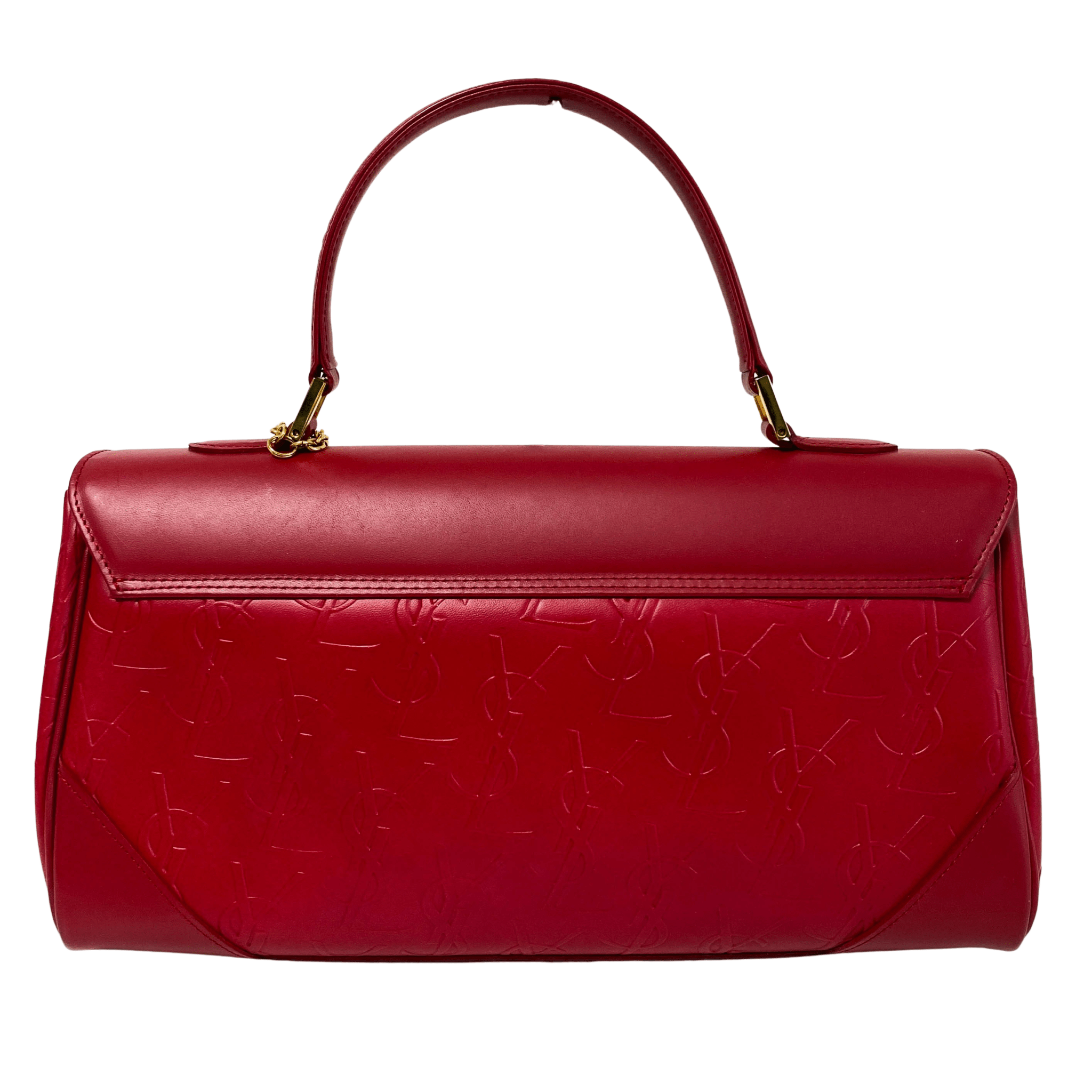 SAINT LAURENT Vintage YSL Red Leather Handbag, in , Sold by HIVE PRELOVED - Handle Bags, ,