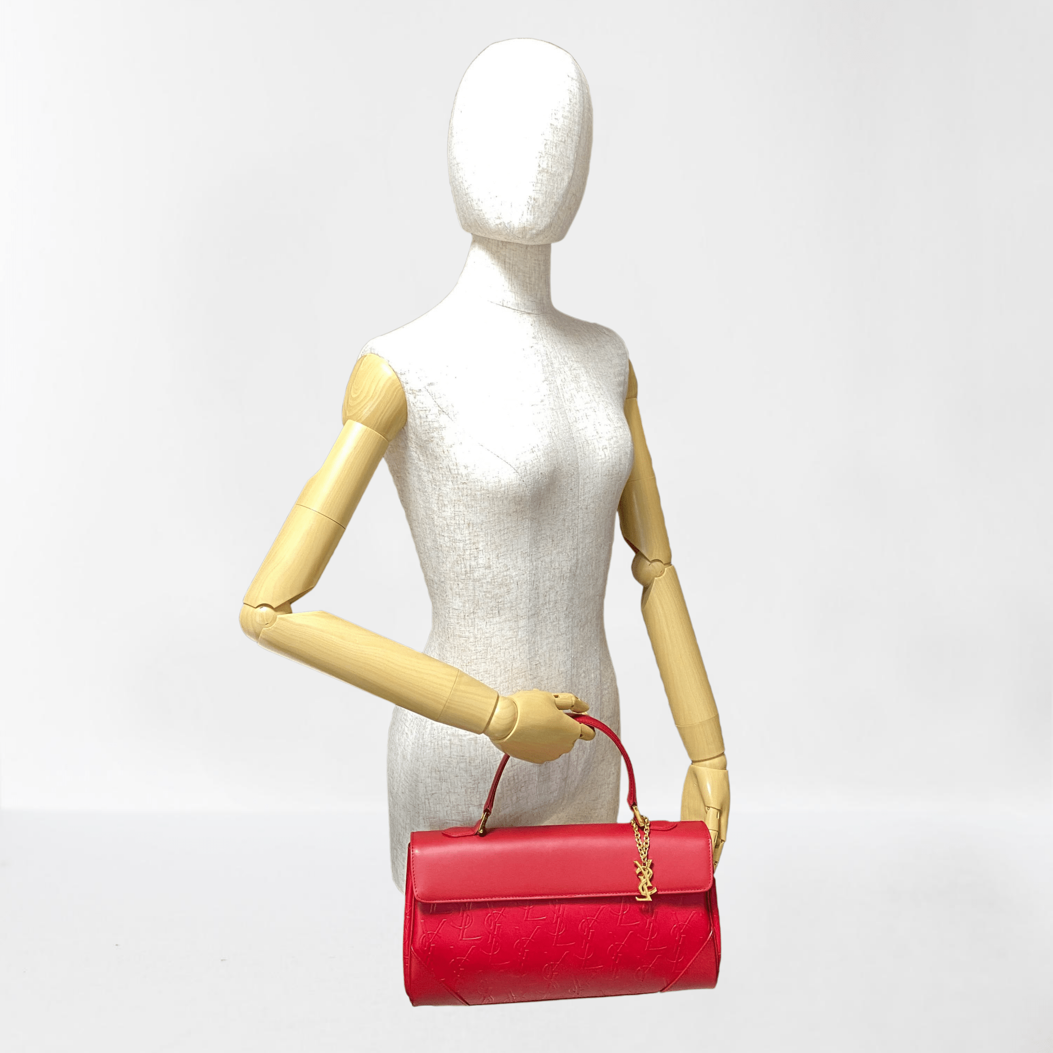 SAINT LAURENT Vintage YSL Red Leather Handbag, in , Sold by HIVE PRELOVED - Handle Bags, ,