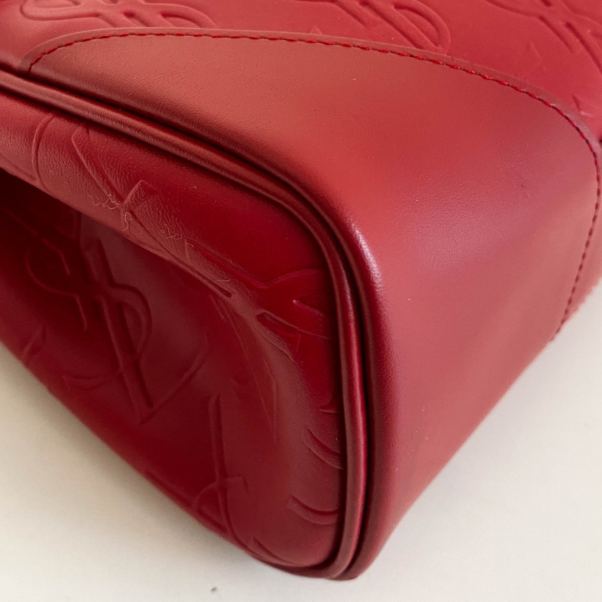 SAINT LAURENT Vintage YSL Red Leather Handbag, in , Sold by HIVE PRELOVED - Handle Bags, ,