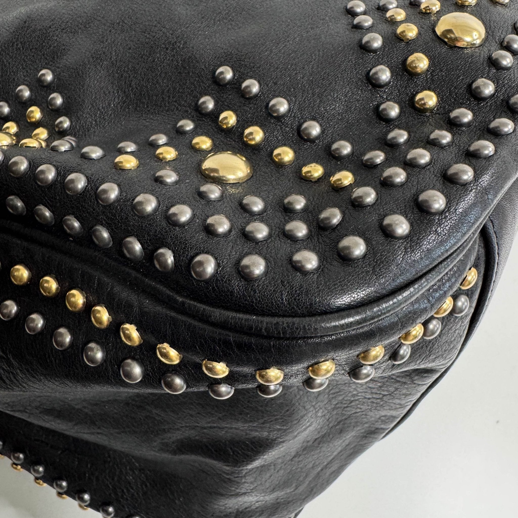 SAINT LAURENT YSL Black Leather Studs Shoulder Bag, in , Sold by HIVE PRELOVED - Shoulder Bags, ,