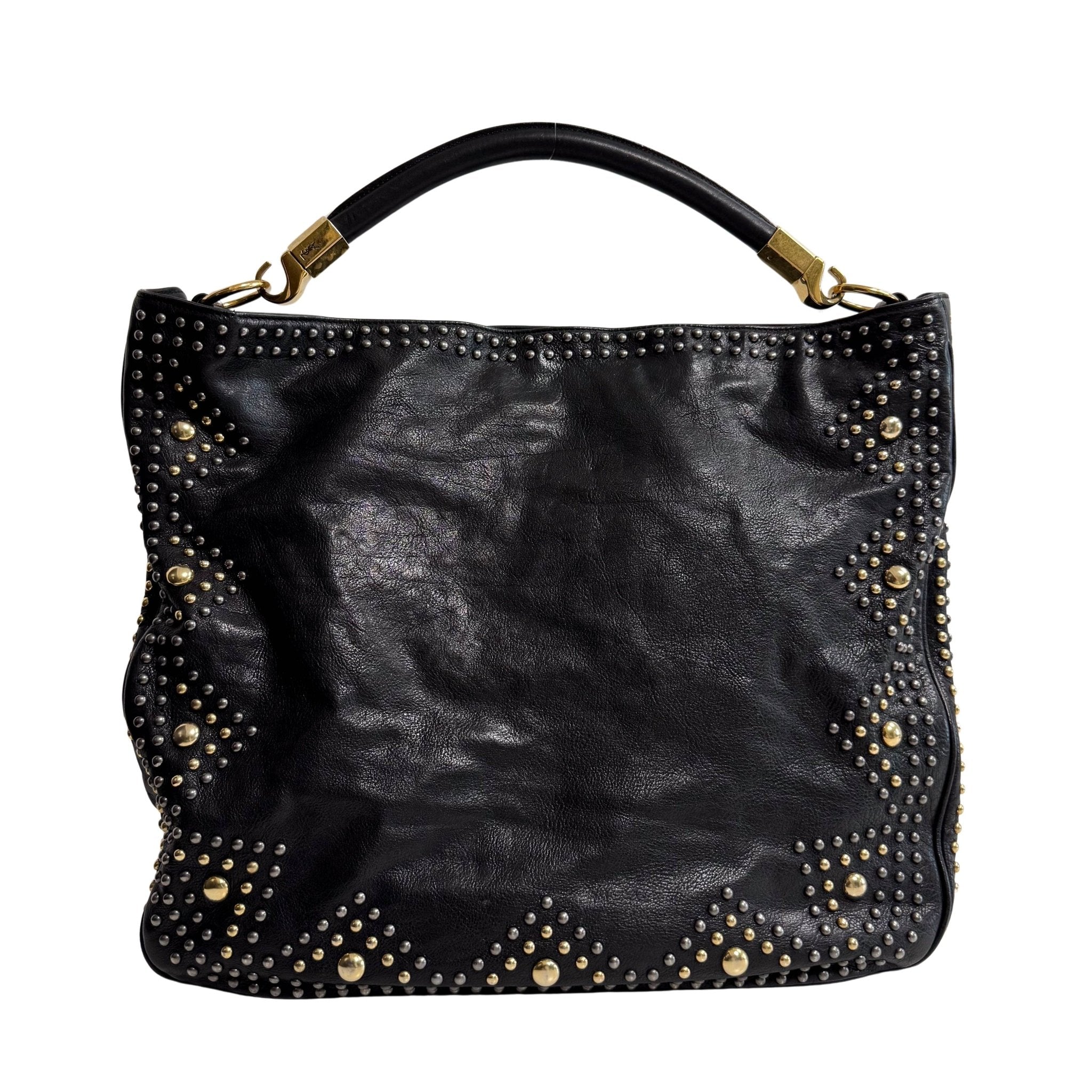 SAINT LAURENT YSL Black Leather Studs Shoulder Bag, in , Sold by HIVE PRELOVED - Shoulder Bags, ,