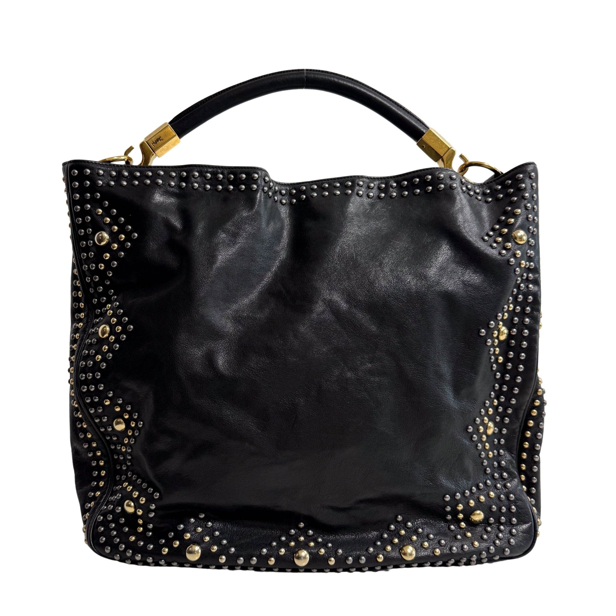 SAINT LAURENT YSL Black Leather Studs Shoulder Bag, in , Sold by HIVE PRELOVED - Shoulder Bags, ,