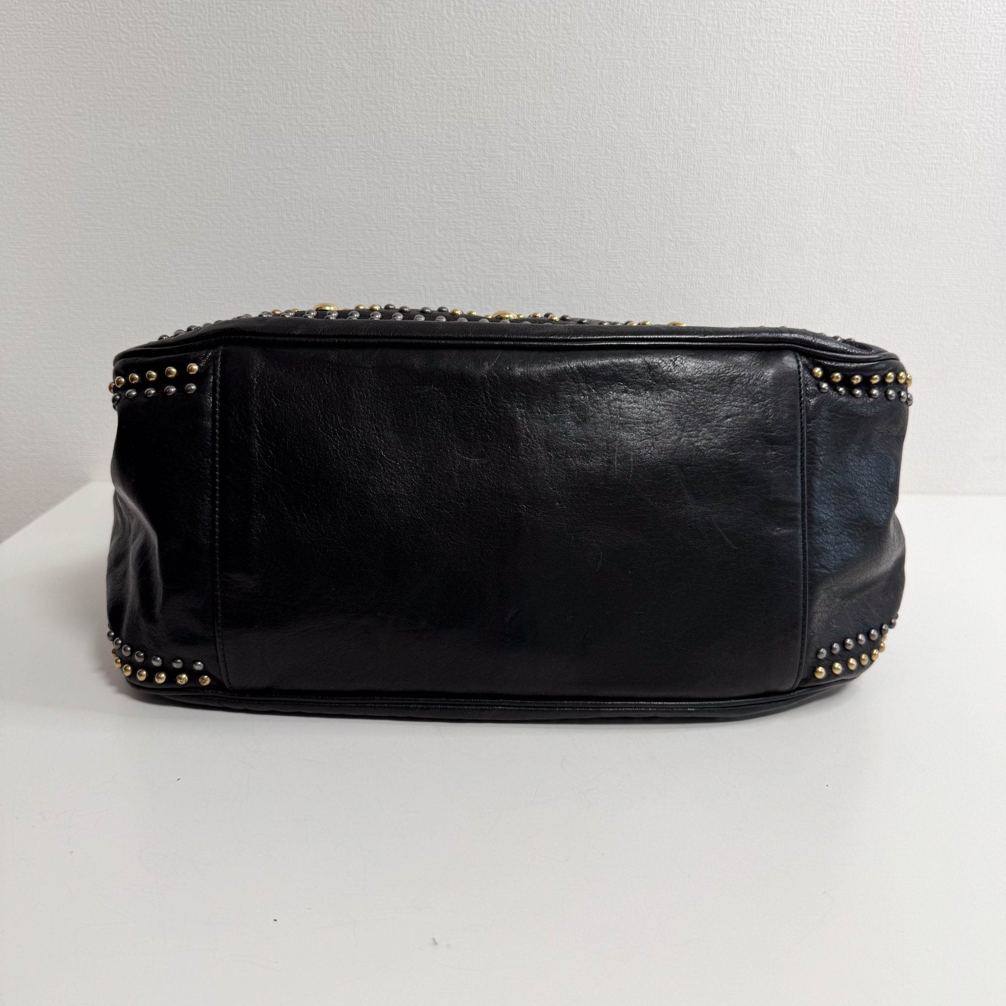 SAINT LAURENT YSL Black Leather Studs Shoulder Bag, in , Sold by HIVE PRELOVED - Shoulder Bags, ,