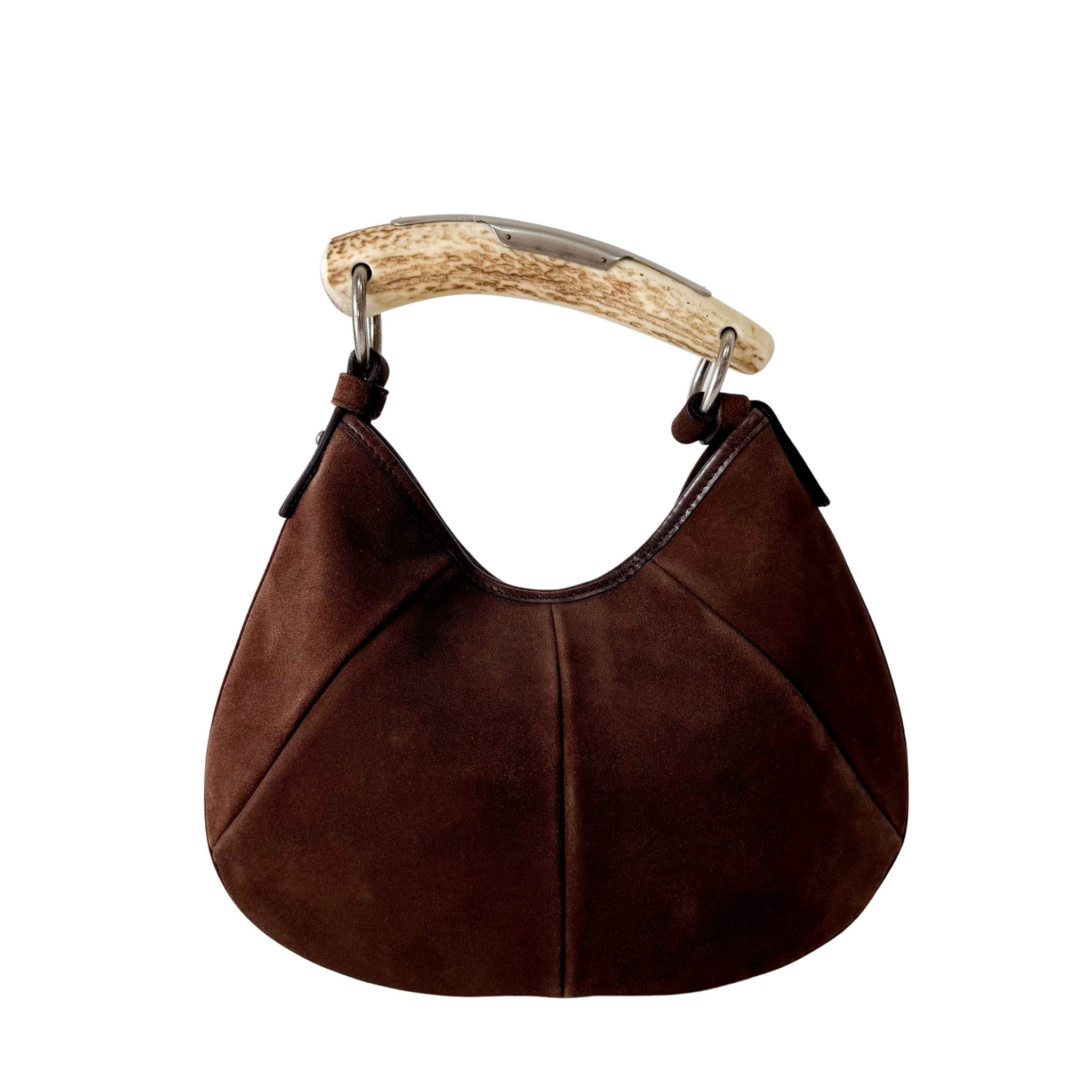 SAINT LAURENT YSL Mini Brown Suede Mombasa Hand Bag, in , Sold by HIVE PRELOVED - Handle Bags, ,