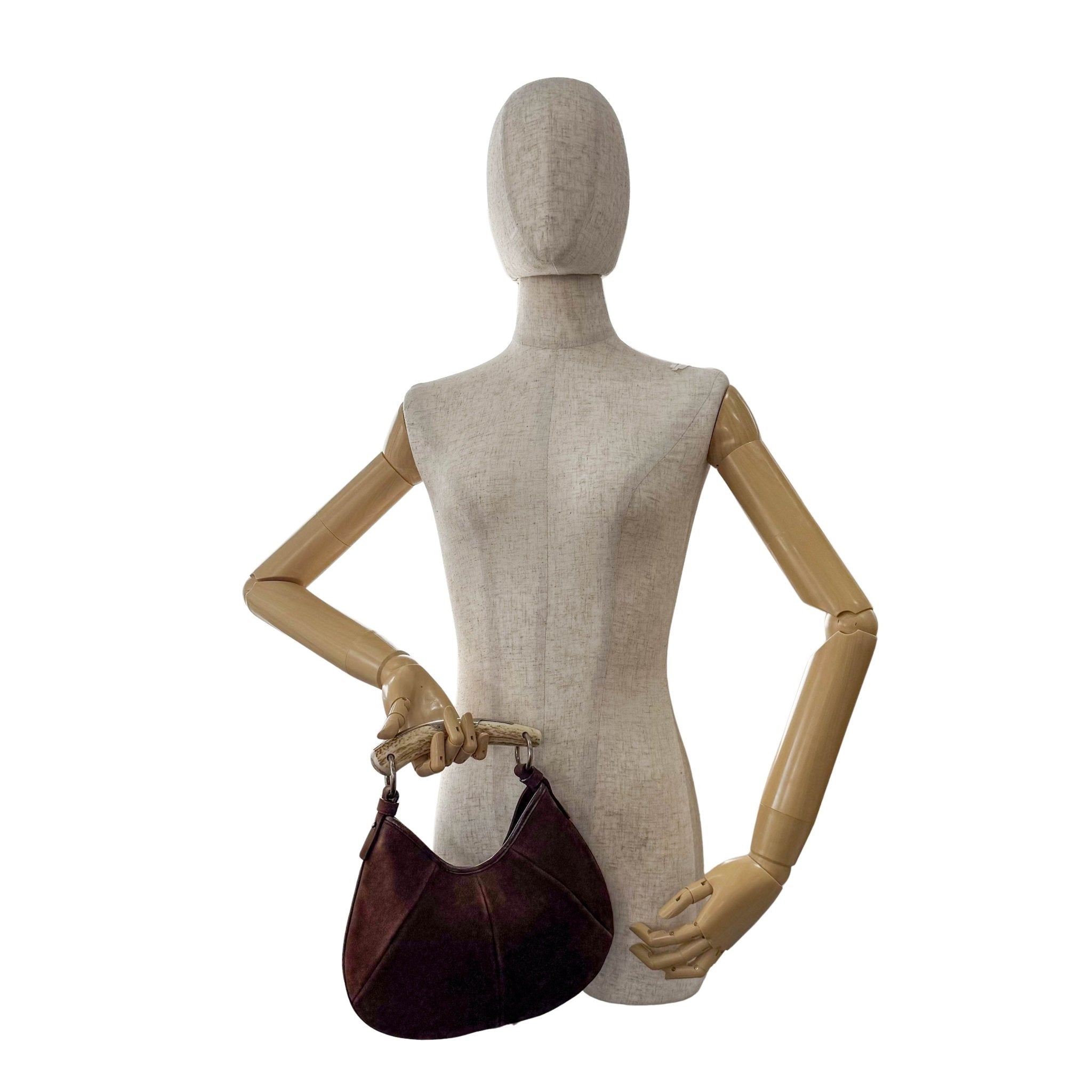 SAINT LAURENT YSL Mini Brown Suede Mombasa Hand Bag, in , Sold by HIVE PRELOVED - Handle Bags, ,