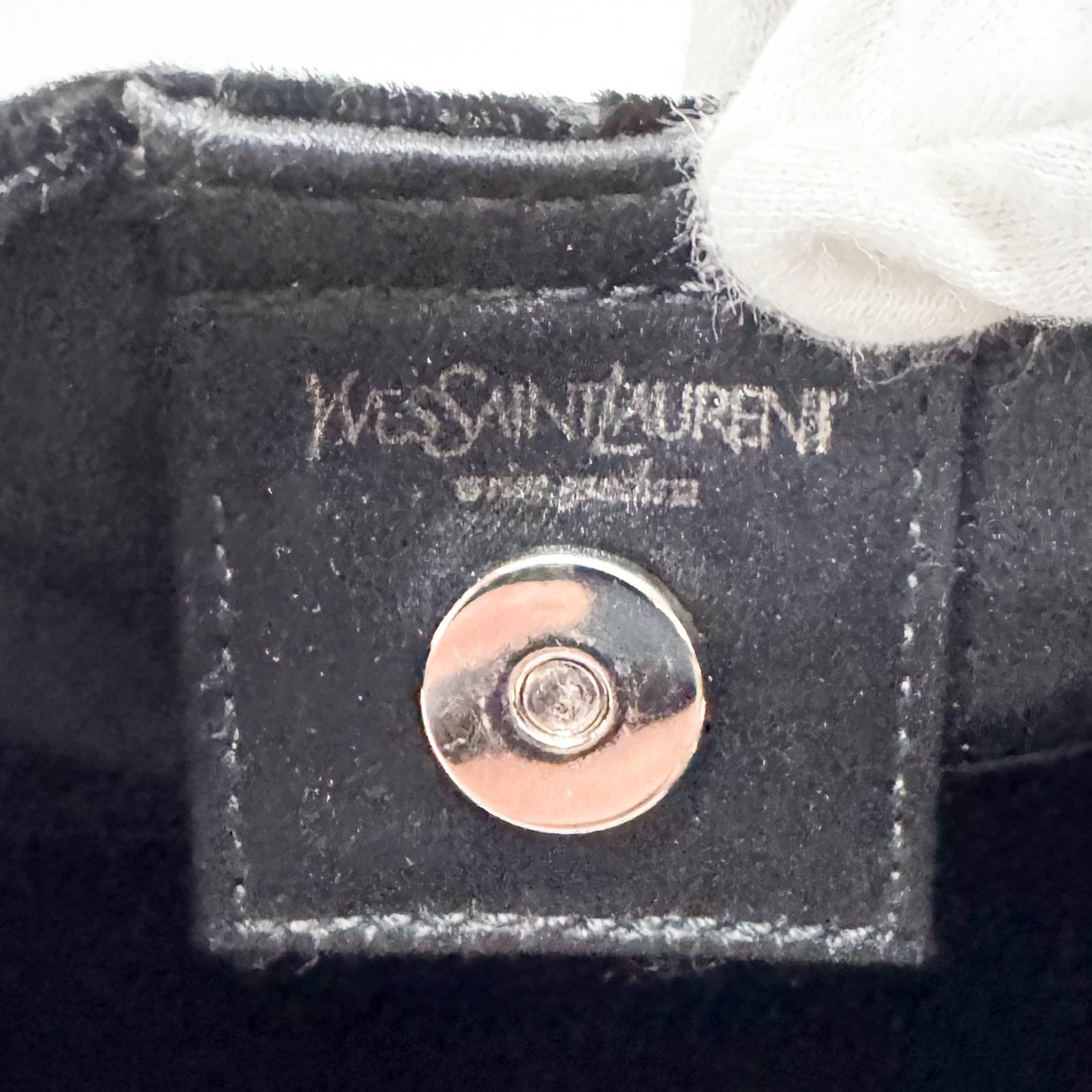SAINT LAURENT YSL Mini Mombasa Black Velvet Hand Bag, in , Sold by HIVE PRELOVED - Handle Bags, Shoulder Bags,