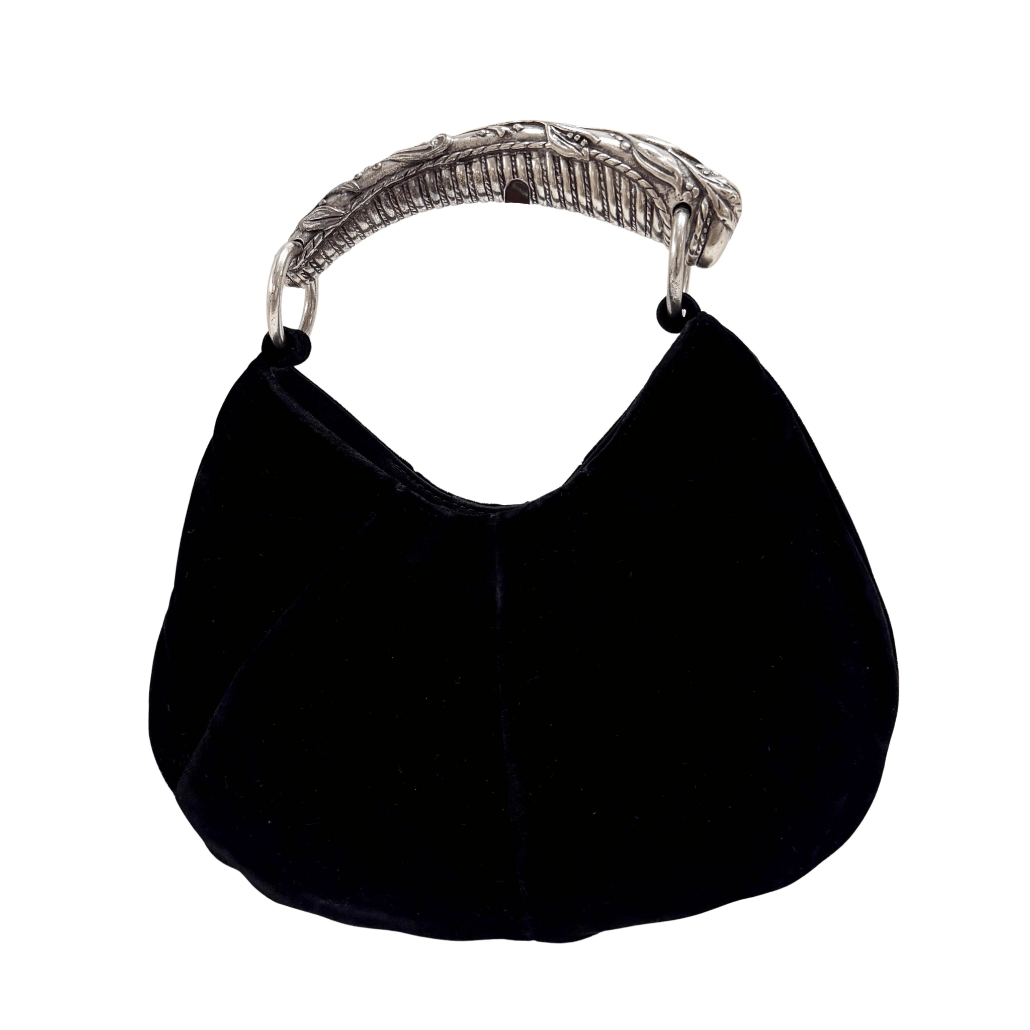 SAINT LAURENT YSL Mini Mombasa Black Velvet Hand Bag, in , Sold by HIVE PRELOVED - Handle Bags, Shoulder Bags,