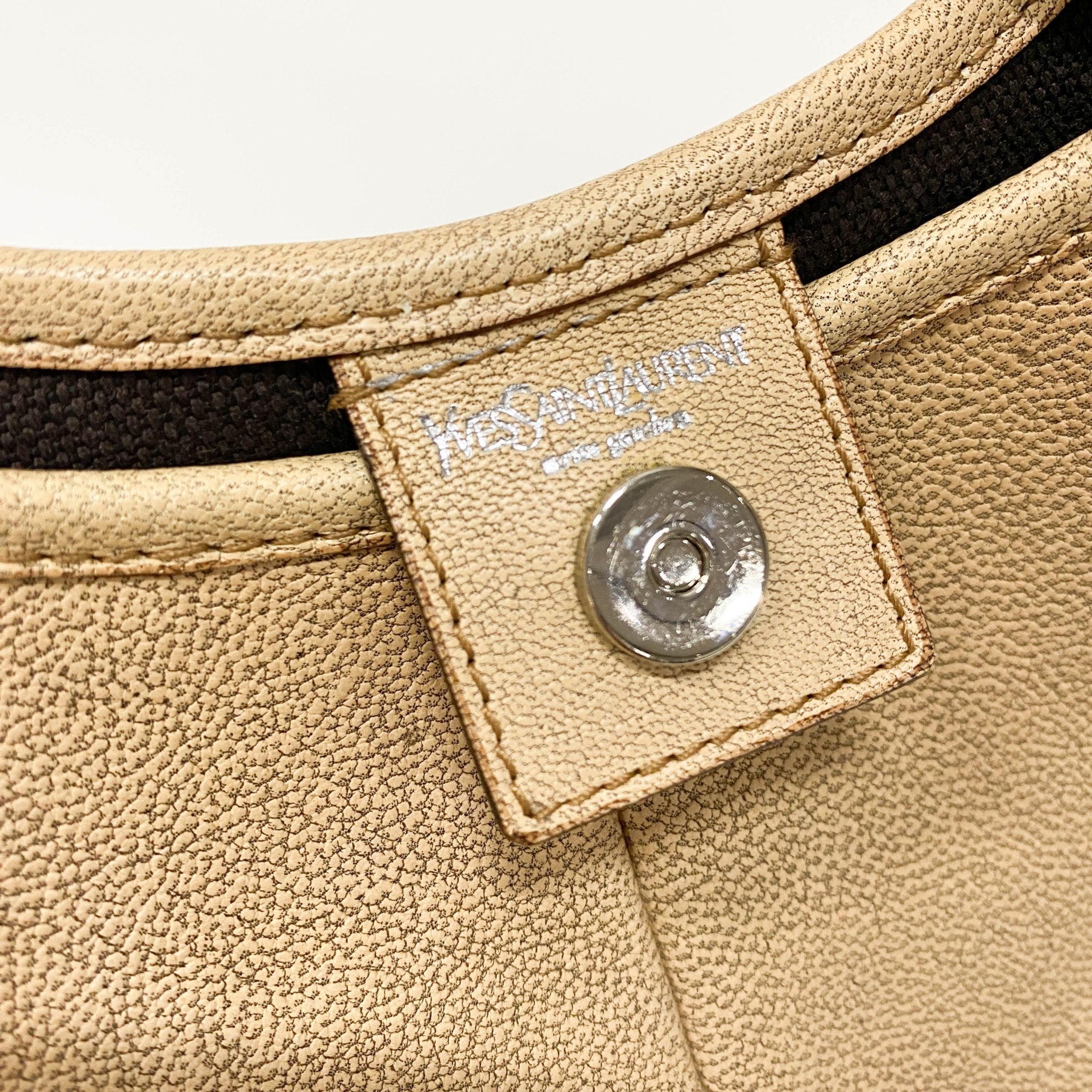 SAINT LAURENT YSL Mombasa Beige Leather Shoulder Bag, in , Sold by HIVE PRELOVED - Shoulder Bags, ,