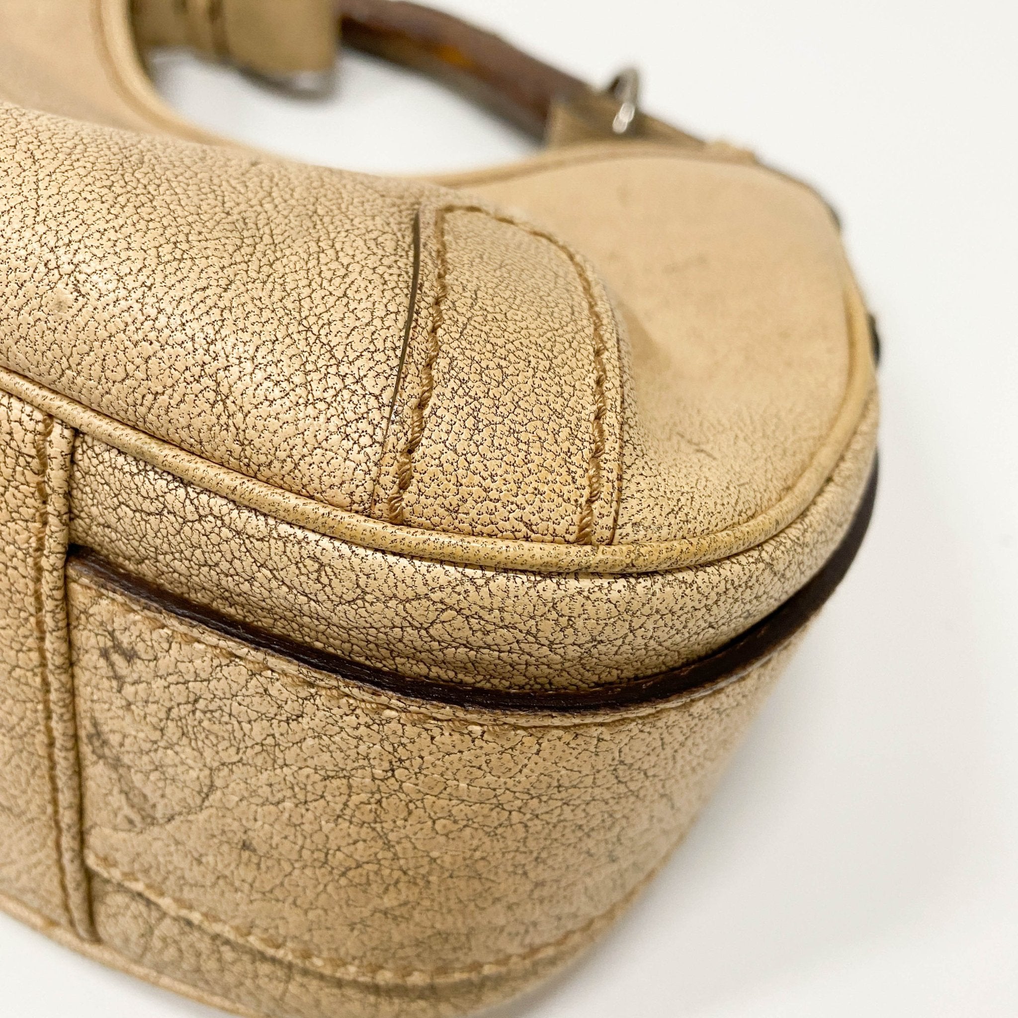 SAINT LAURENT YSL Mombasa Beige Leather Shoulder Bag, in , Sold by HIVE PRELOVED - Shoulder Bags, ,