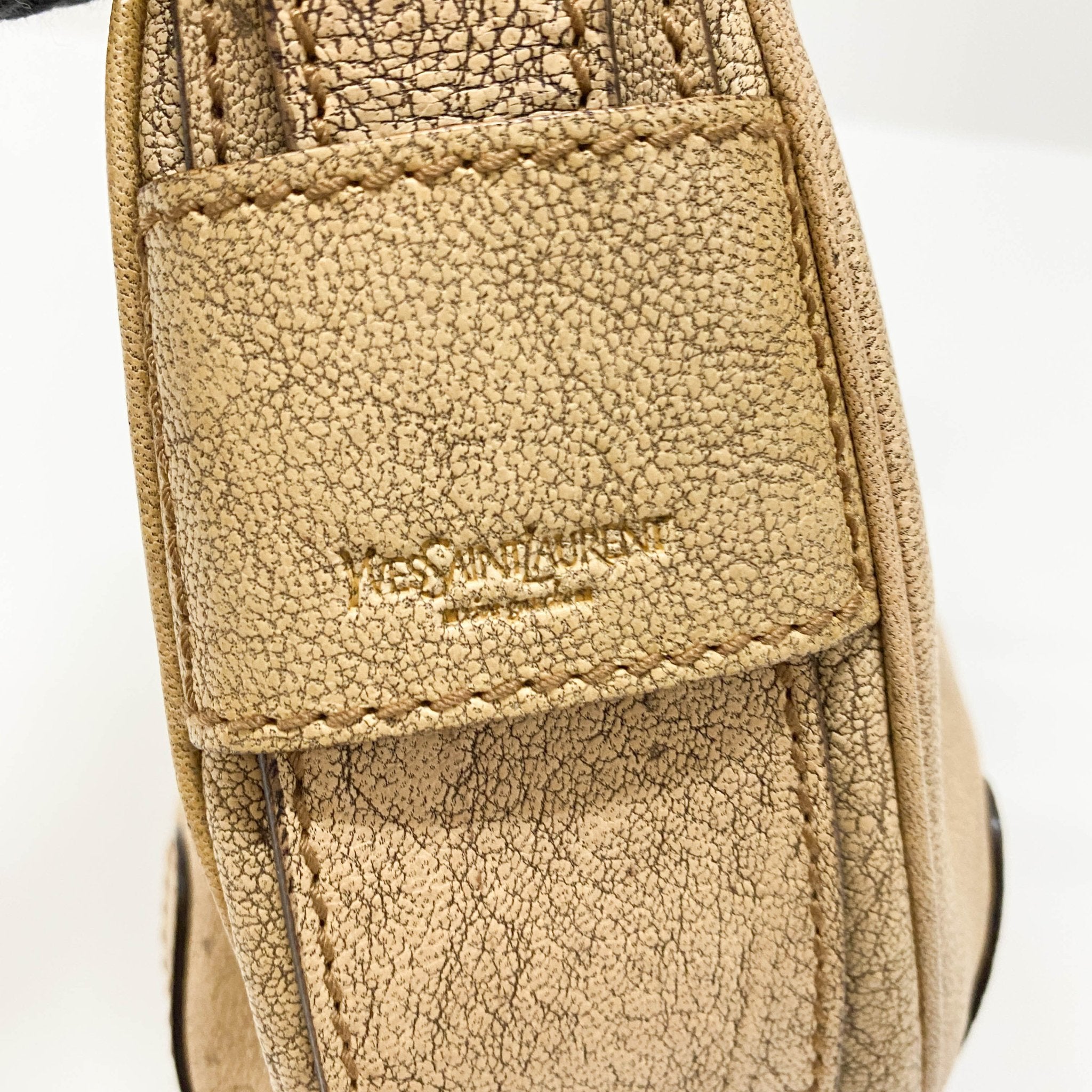 SAINT LAURENT YSL Mombasa Beige Leather Shoulder Bag, in , Sold by HIVE PRELOVED - Shoulder Bags, ,