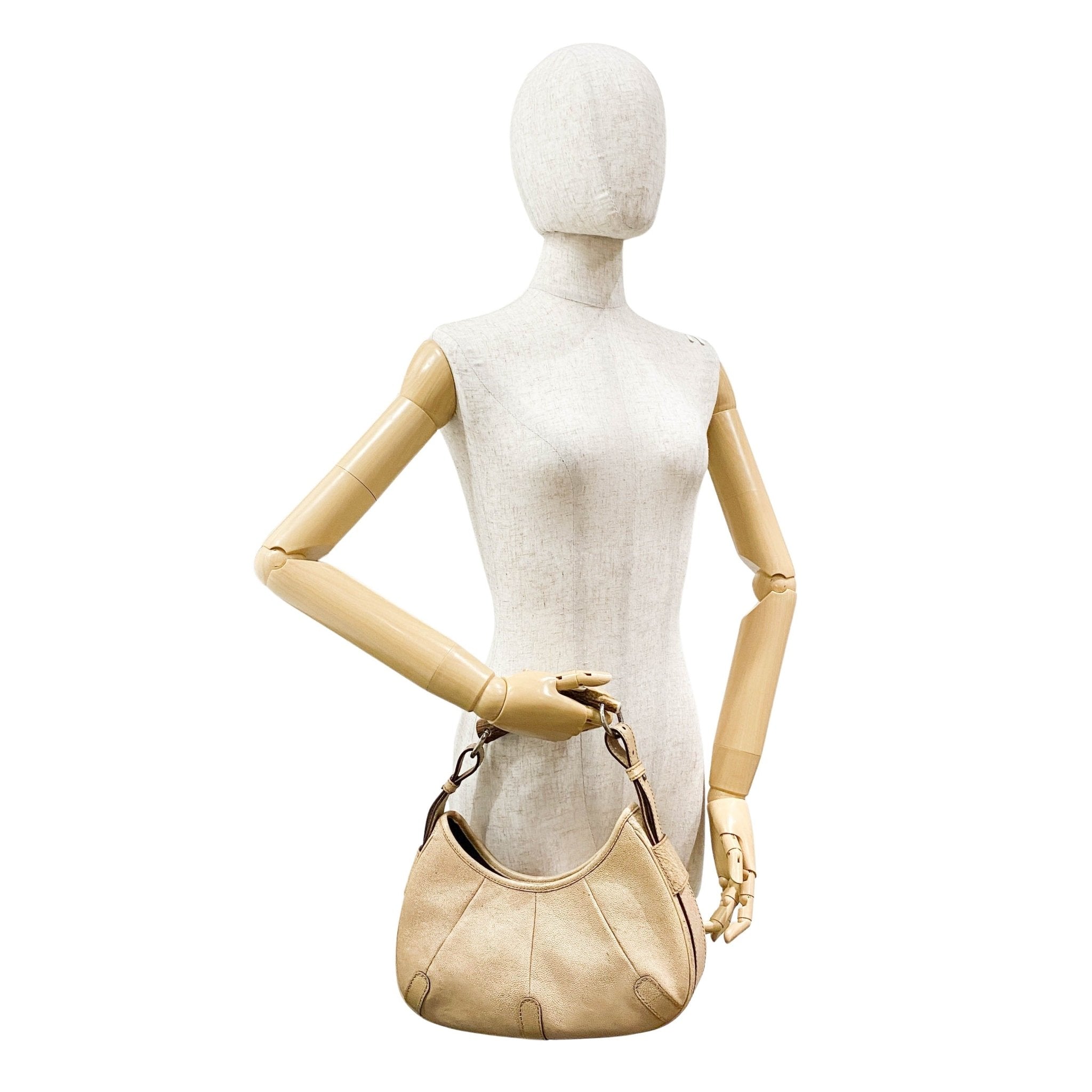 SAINT LAURENT YSL Mombasa Beige Leather Shoulder Bag, in , Sold by HIVE PRELOVED - Shoulder Bags, ,