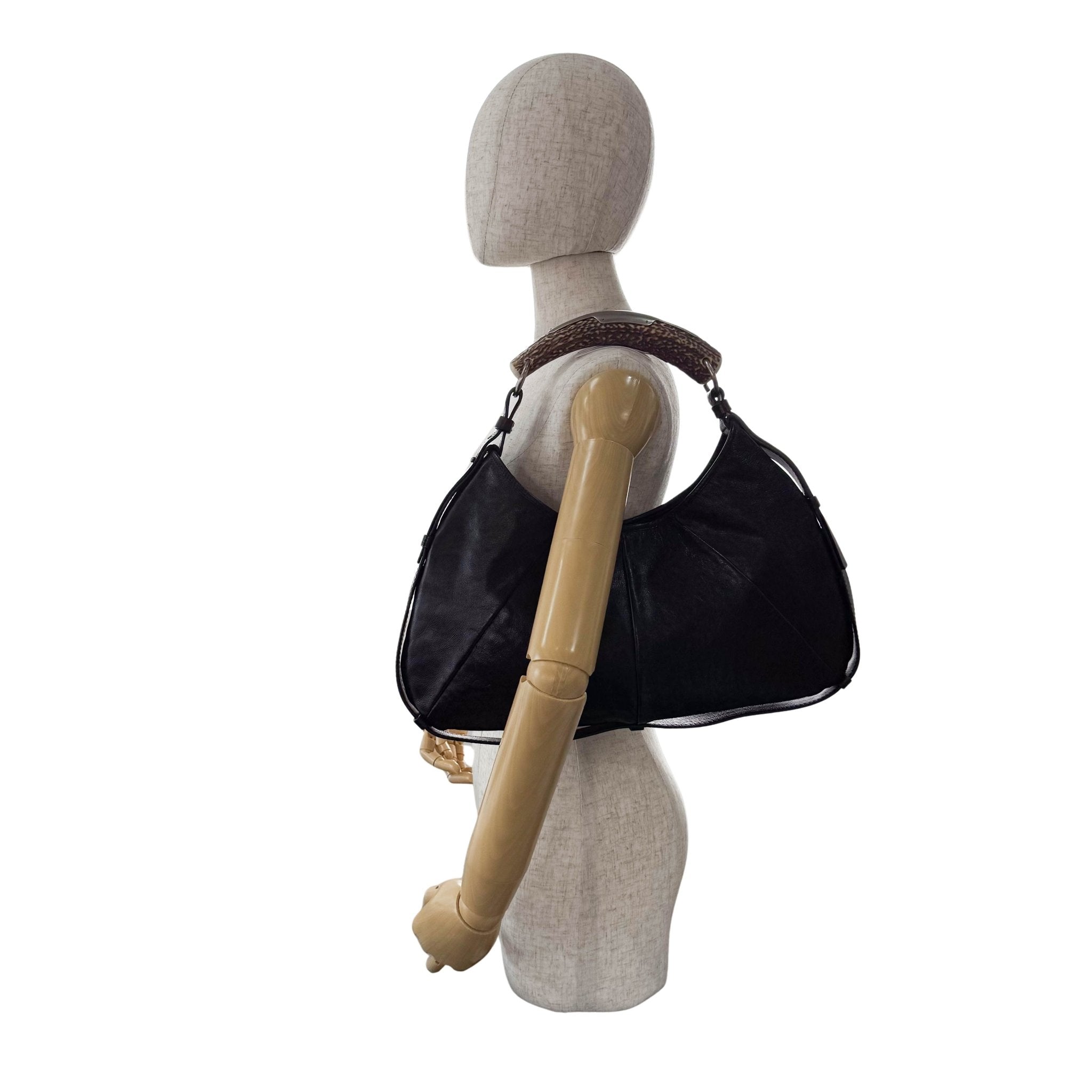 SAINT LAURENT YSL Mombasa Black Leather Shoulder Bag, in , Sold by HIVE PRELOVED - Shoulder Bags, ,