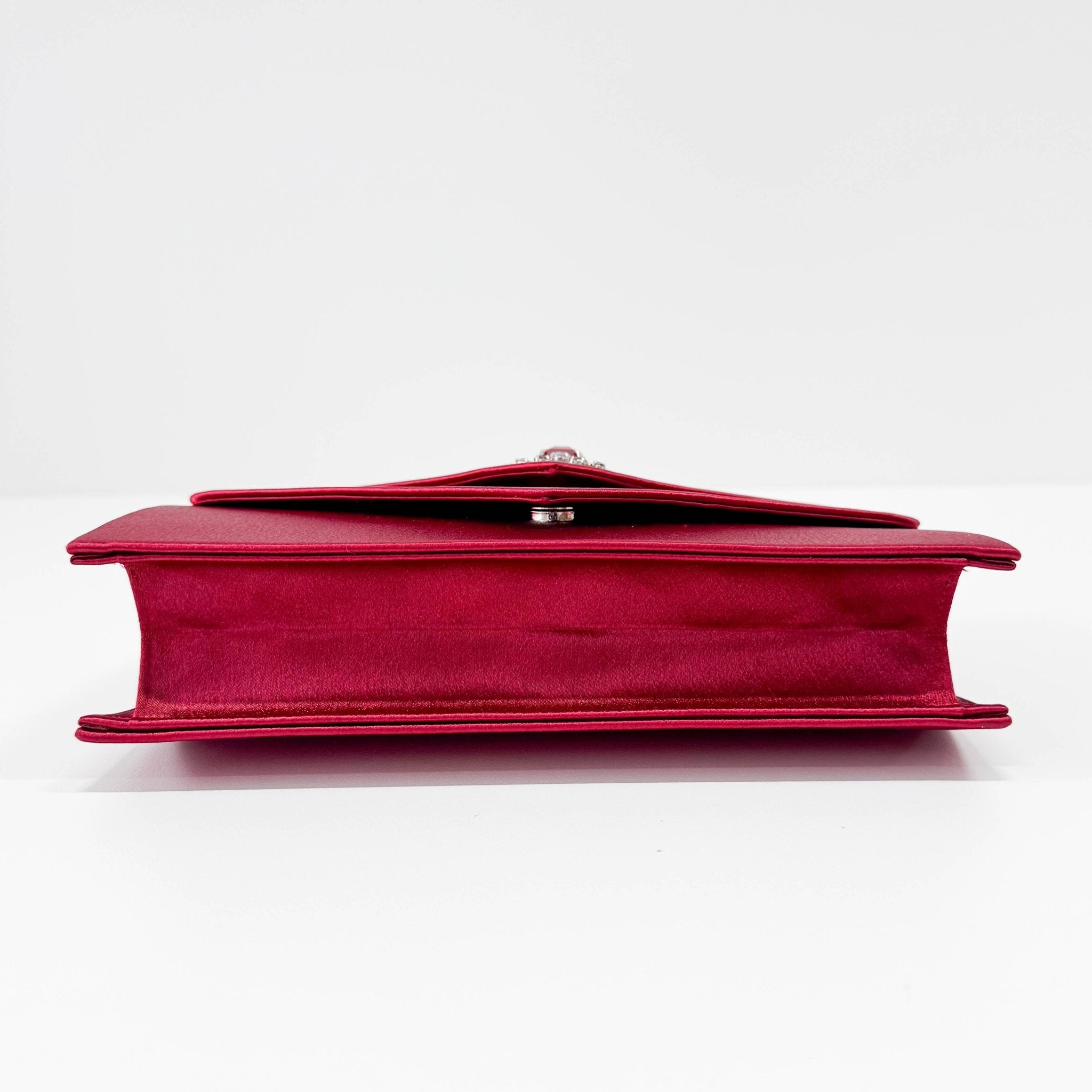 SAINT LAURENT YSL Red Satin Evening Clutch Bag, in , Sold by HIVE PRELOVED - Clutch bags, ,