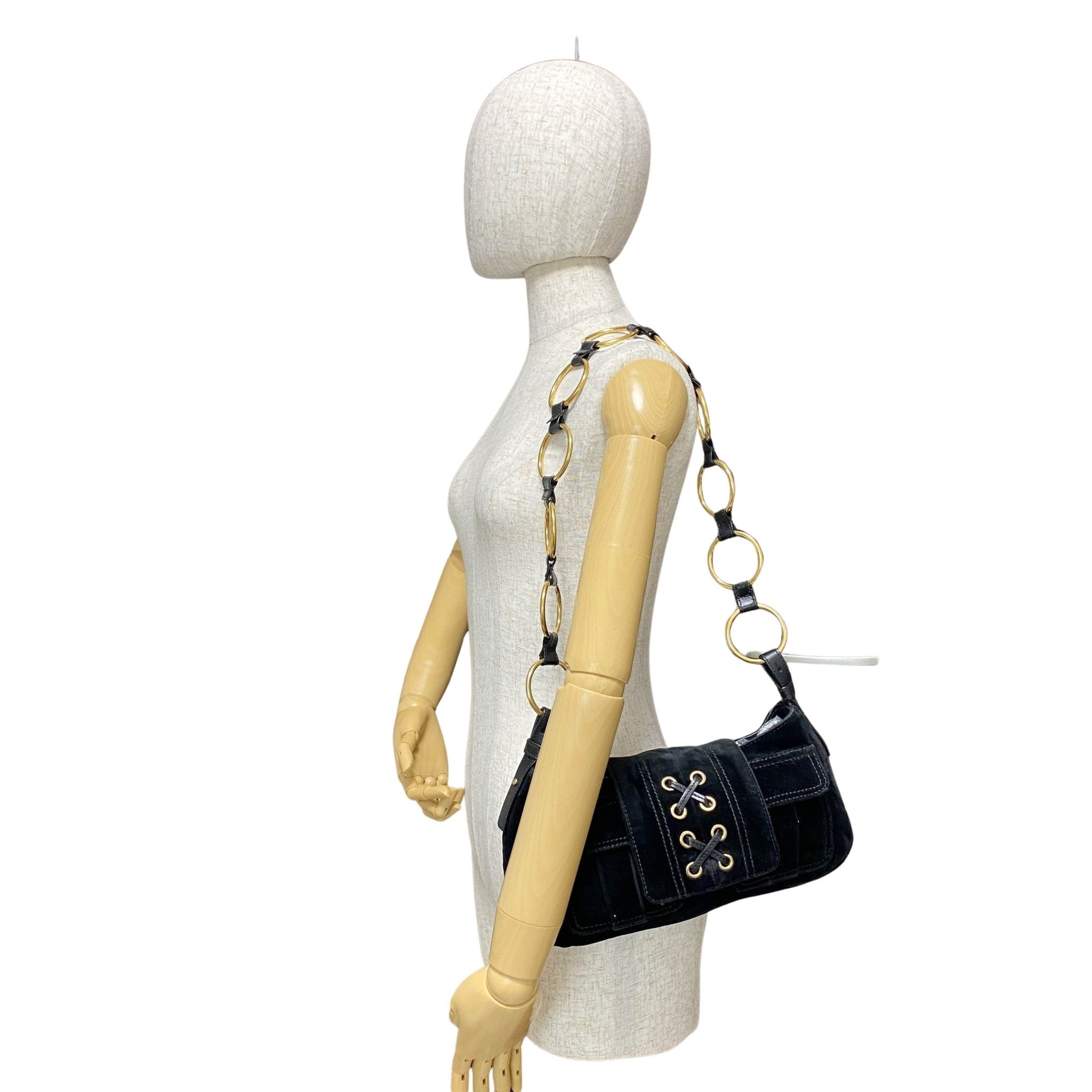 SAINT LAURENT YSL Rive Gauche Black Velvet Shoulder Bag, in , Sold by HIVE PRELOVED - Shoulder Bags, ,