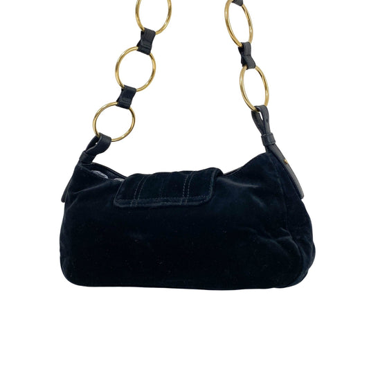 SAINT LAURENT YSL Rive Gauche Black Velvet Shoulder Bag, in , Sold by HIVE PRELOVED - Shoulder Bags, ,