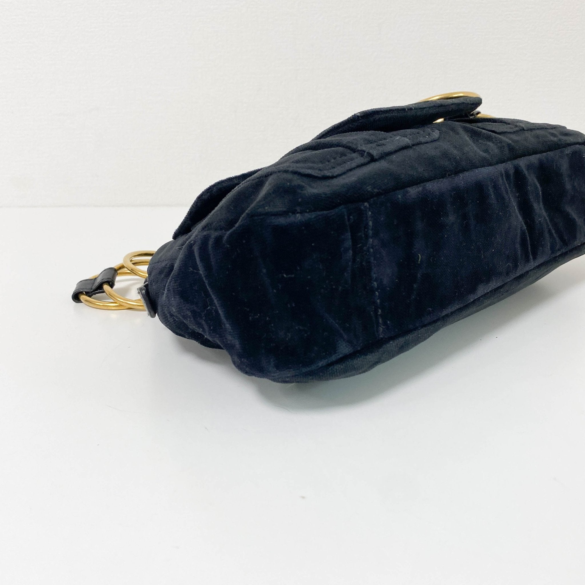 SAINT LAURENT YSL Rive Gauche Black Velvet Shoulder Bag, in , Sold by HIVE PRELOVED - Shoulder Bags, ,