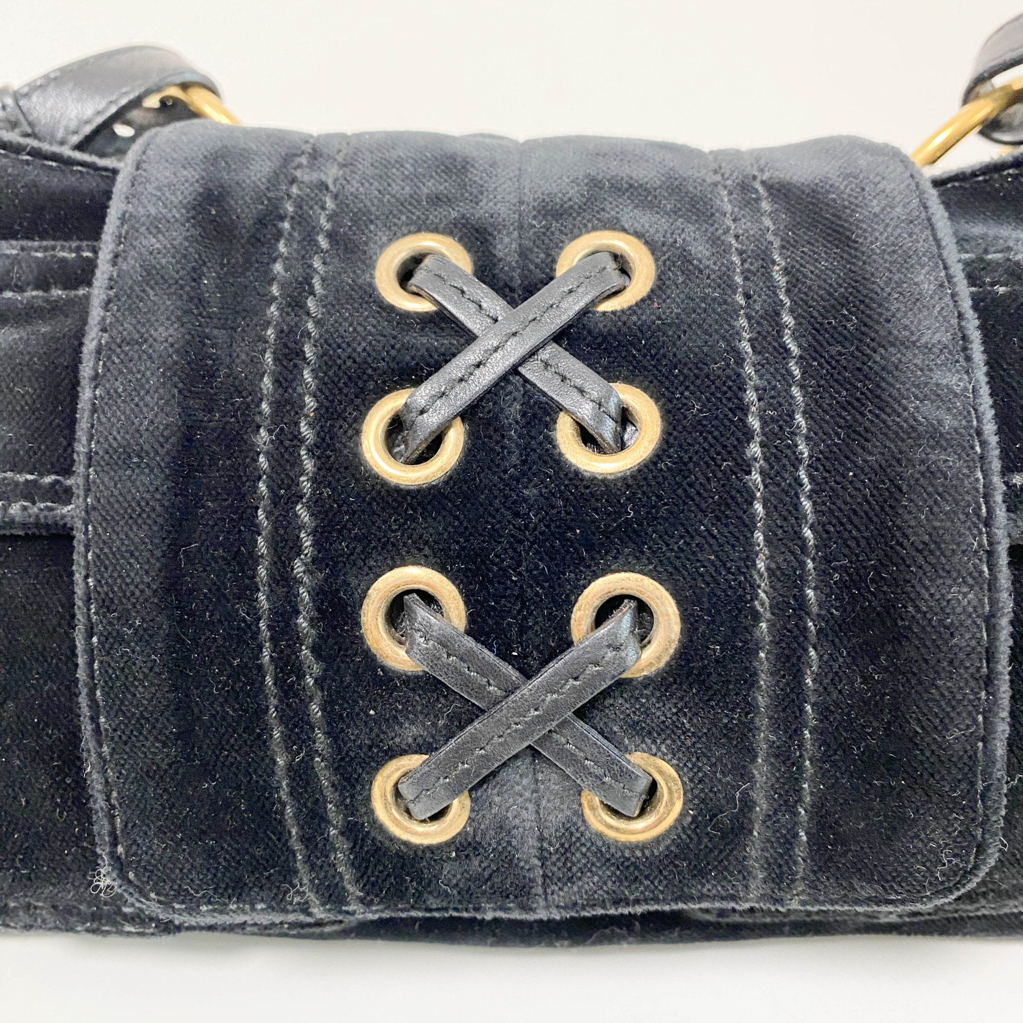 SAINT LAURENT YSL Rive Gauche Black Velvet Shoulder Bag, in , Sold by HIVE PRELOVED - Shoulder Bags, ,